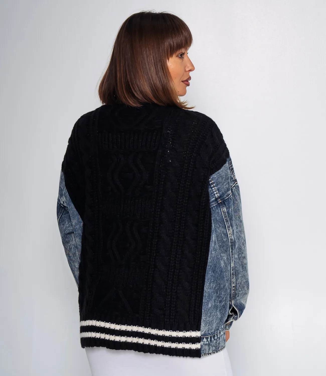 Кардиган #КТ8808 (4), чёрный - фото 3