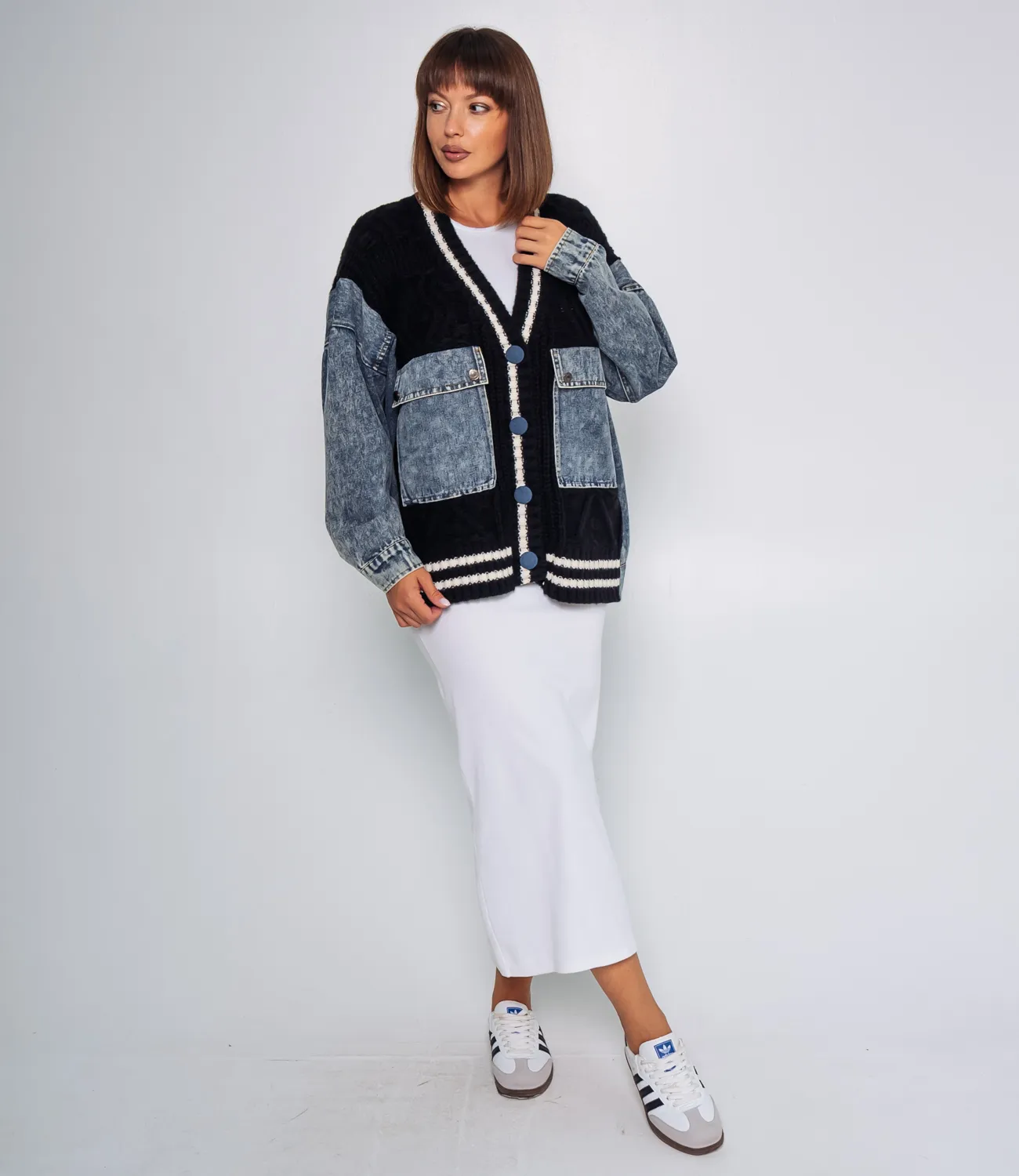 Кардиган #КТ8808 (4), чёрный - фото 4