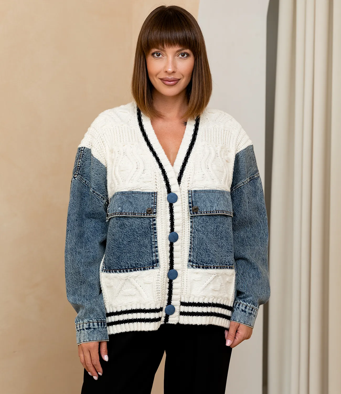 Кардиган #КТ8808 (4), молочный - фото 1