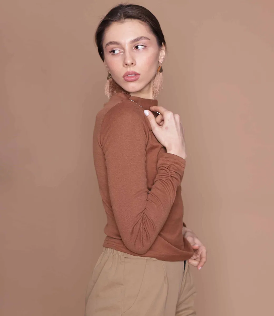 Кофта #968*, коричневый - фото 3