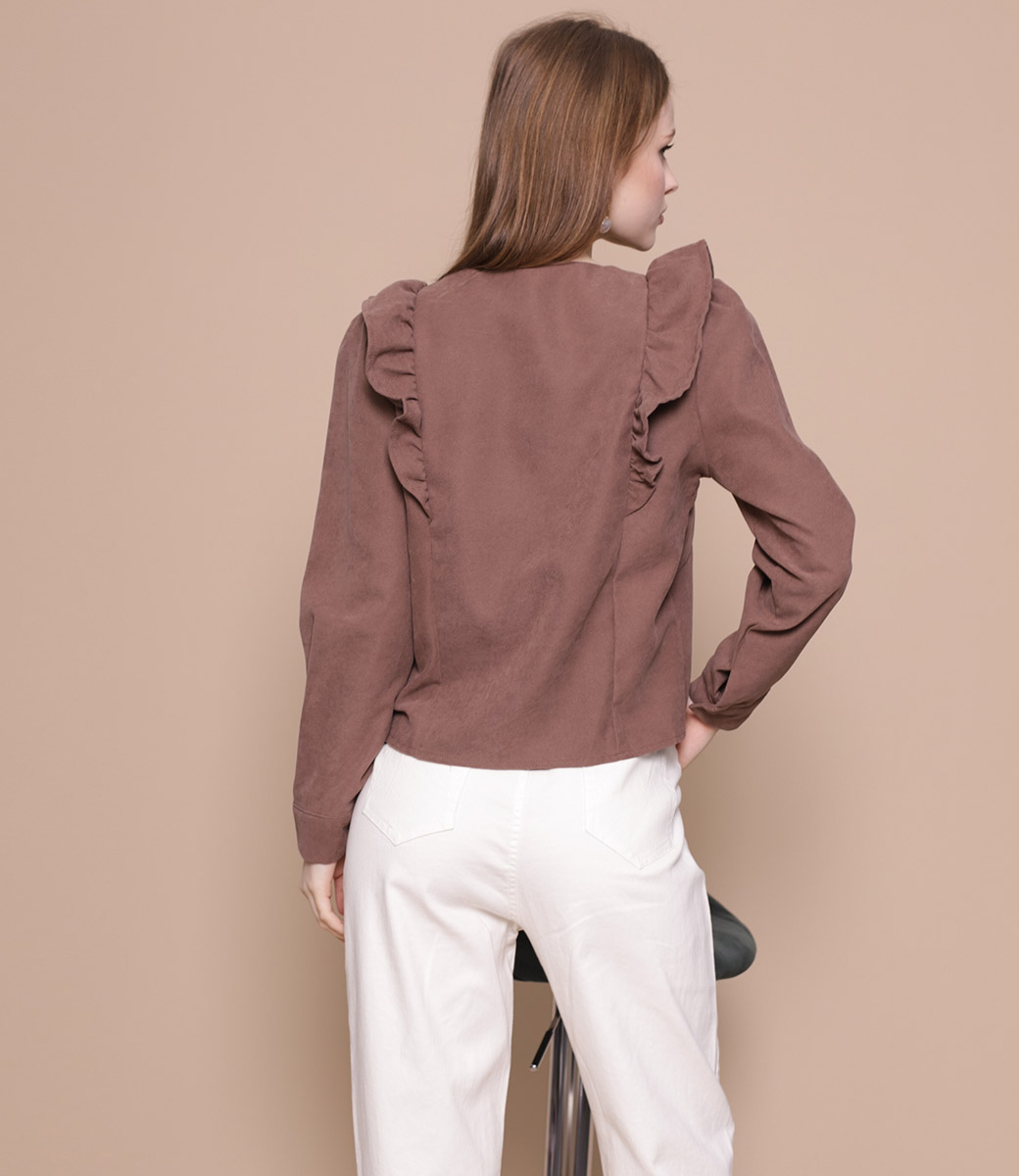 Блузка #901 (2), коричневый - фото 4