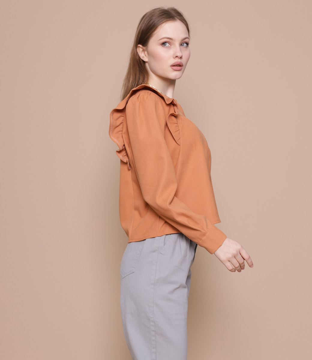 Блузка #901 (2), оранжевый - фото 2