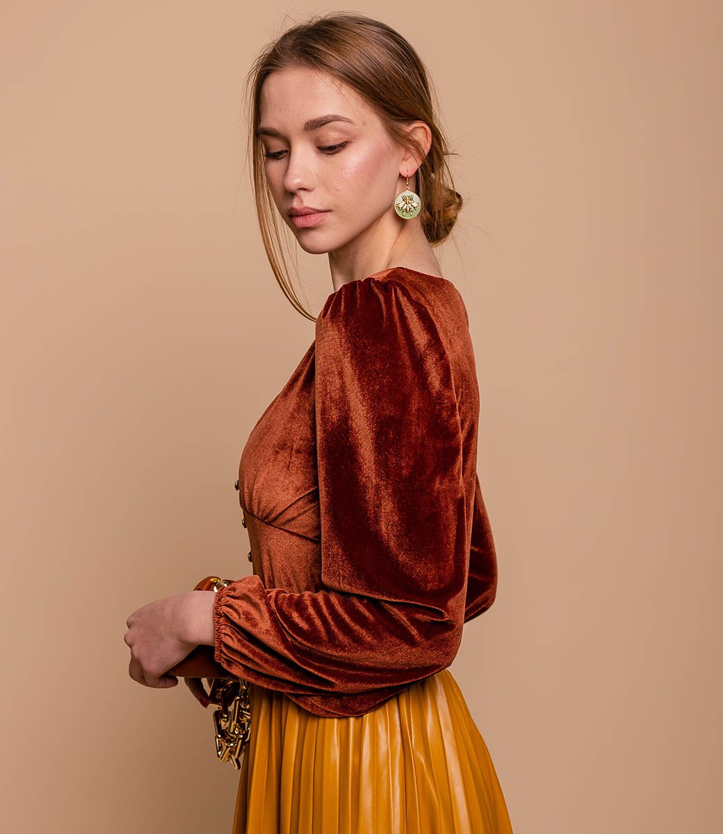 Блузка #920 (2), коричневый - фото 2