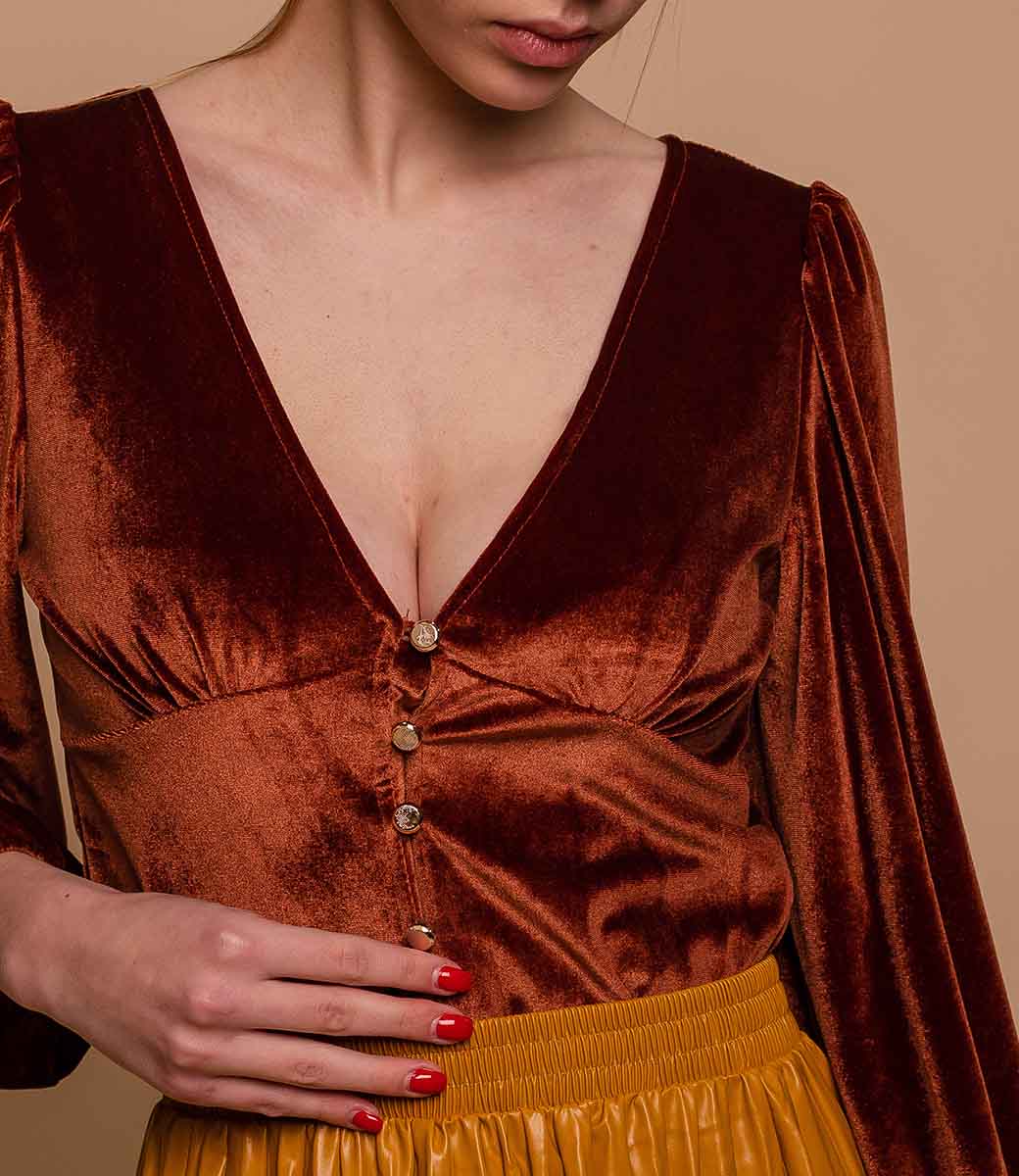 Блузка #920 (2), коричневый - фото 5