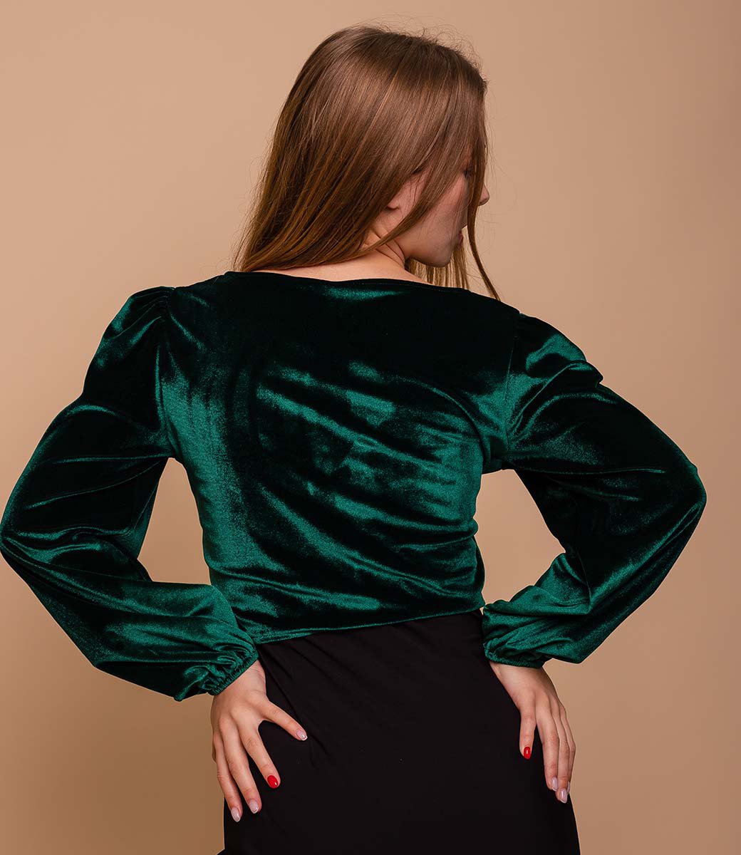 Блузка #920 (2), зелёный - фото 4