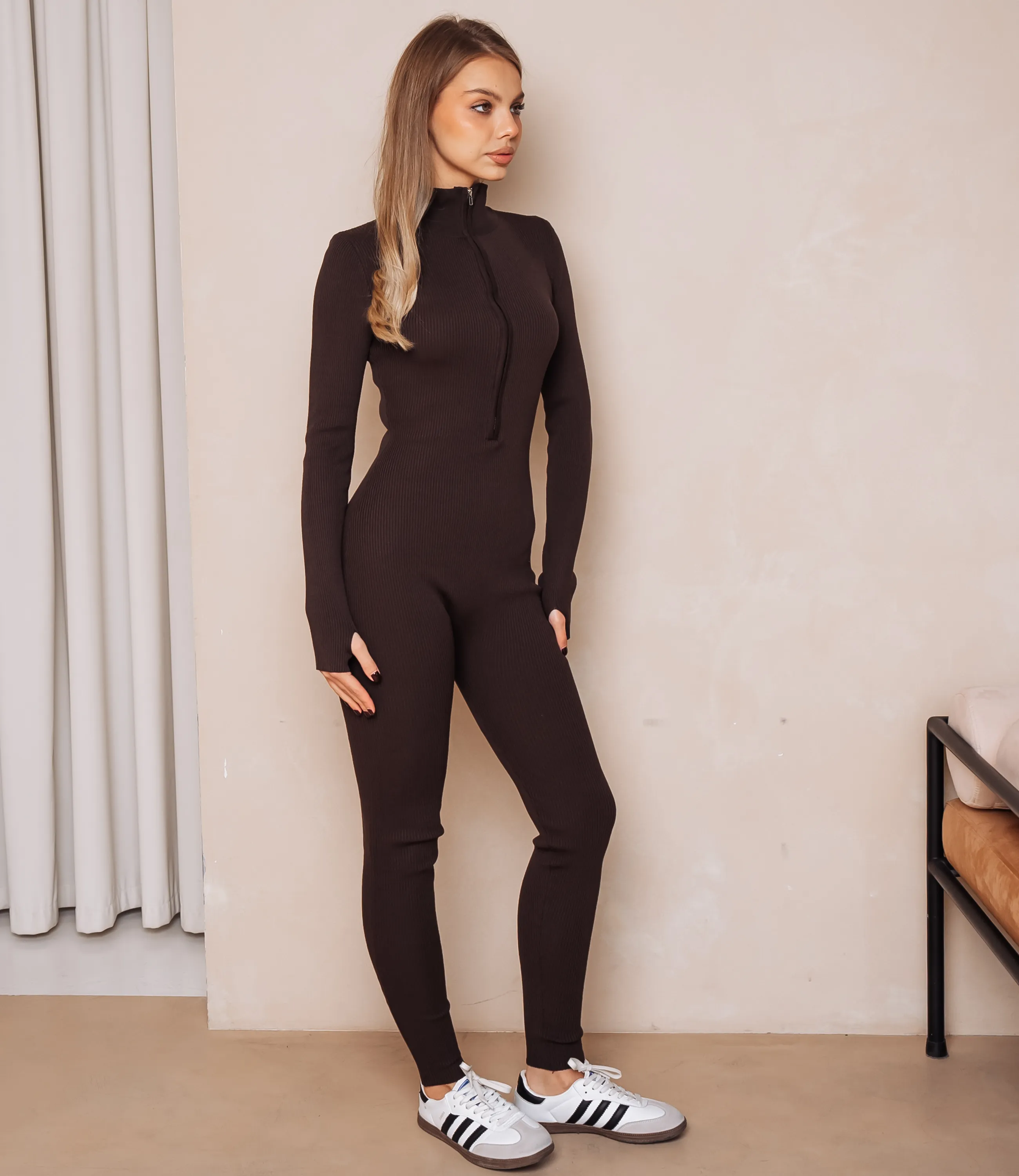 Комбинезон #КТ9180, шоколадный - фото 2