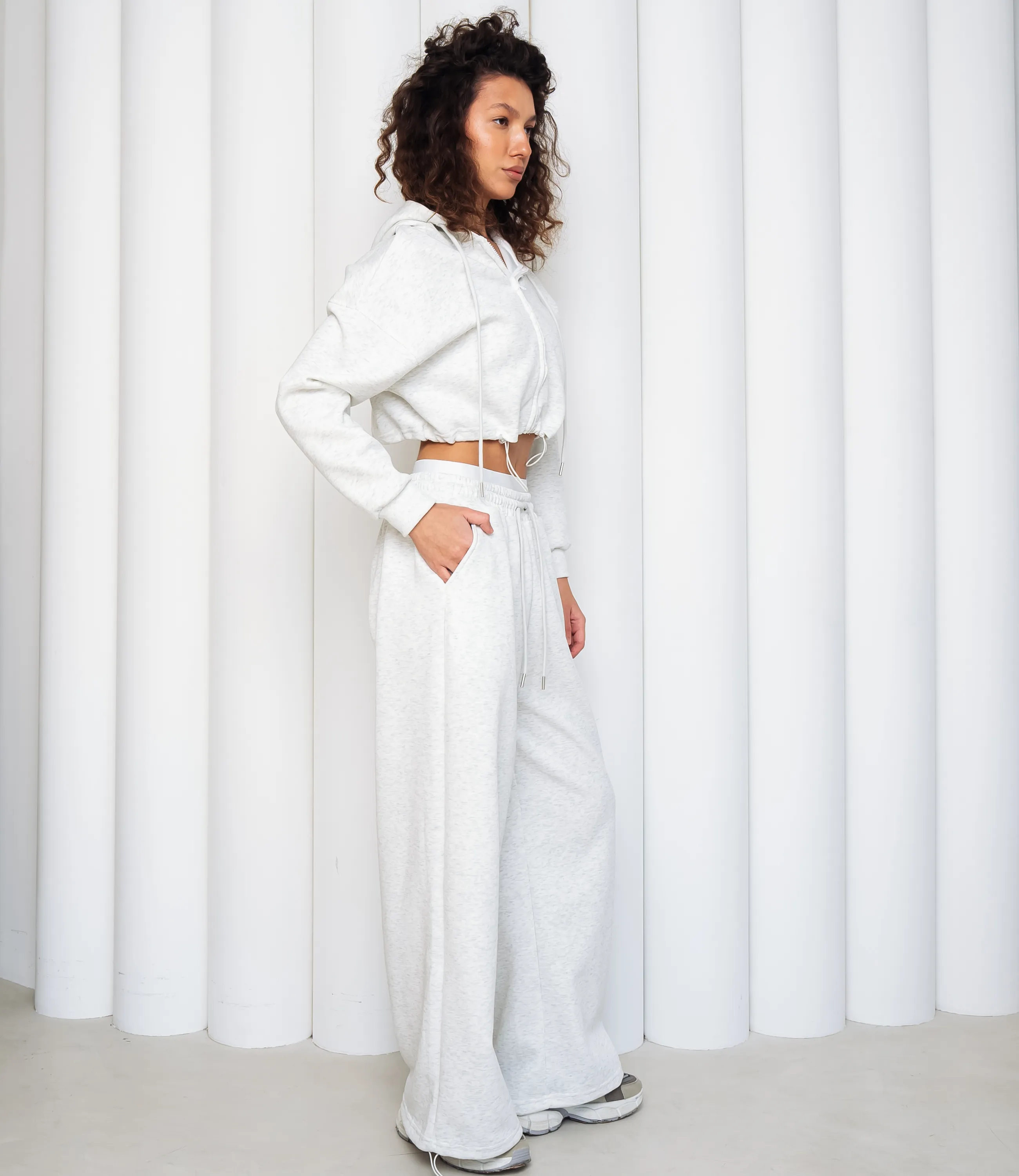 Спортивный костюм #КТ6001 (7), светло-серый меланж - фото 2