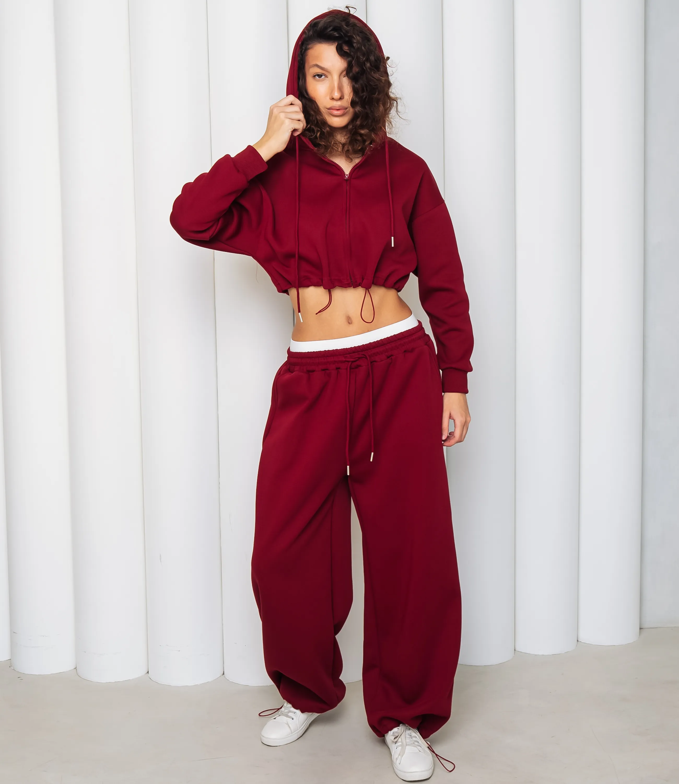 Спортивный костюм #КТ6001 (7), бордовый - фото 4