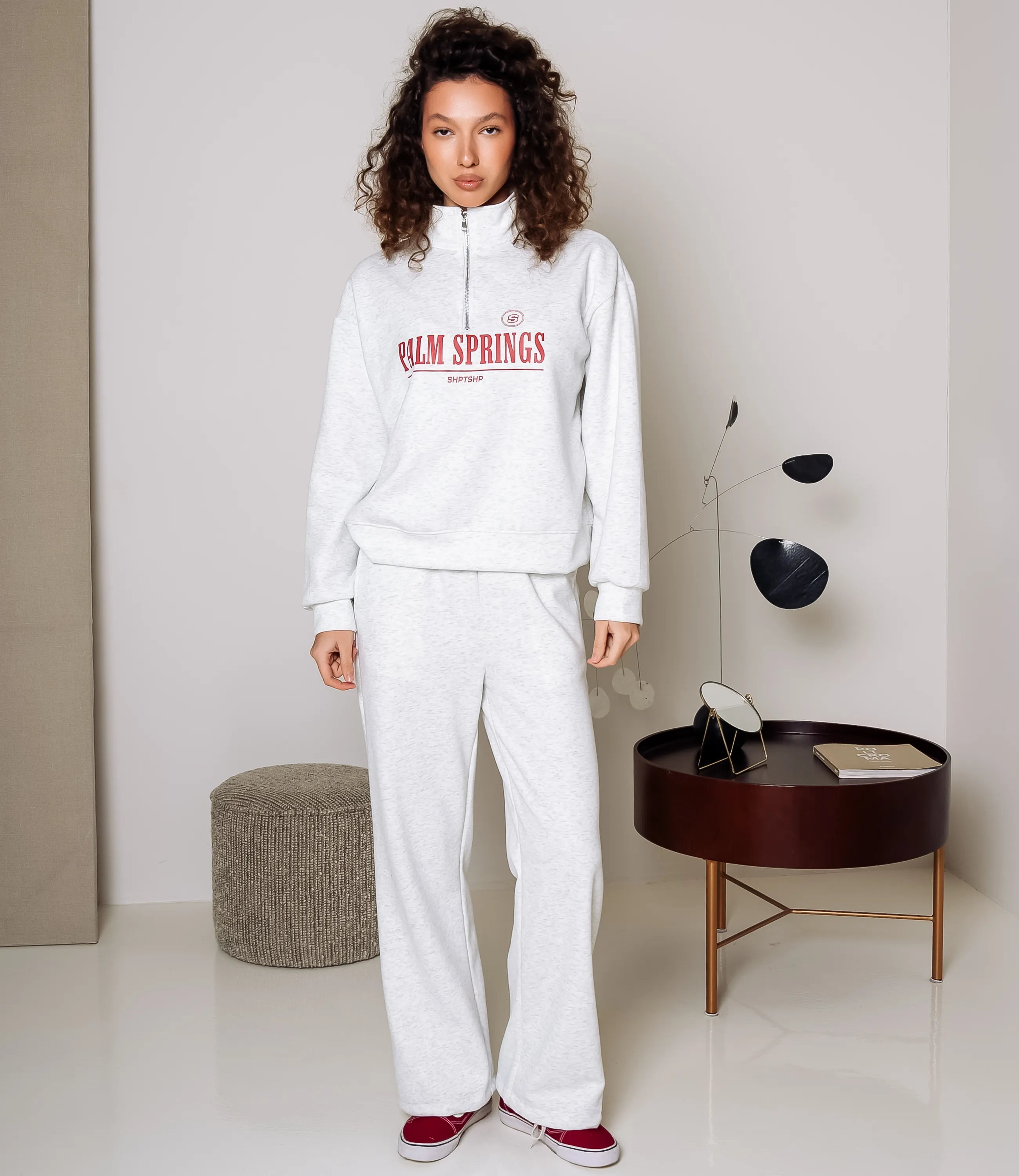 Спортивный костюм #КТ8778, светло-серый меланж - фото 1