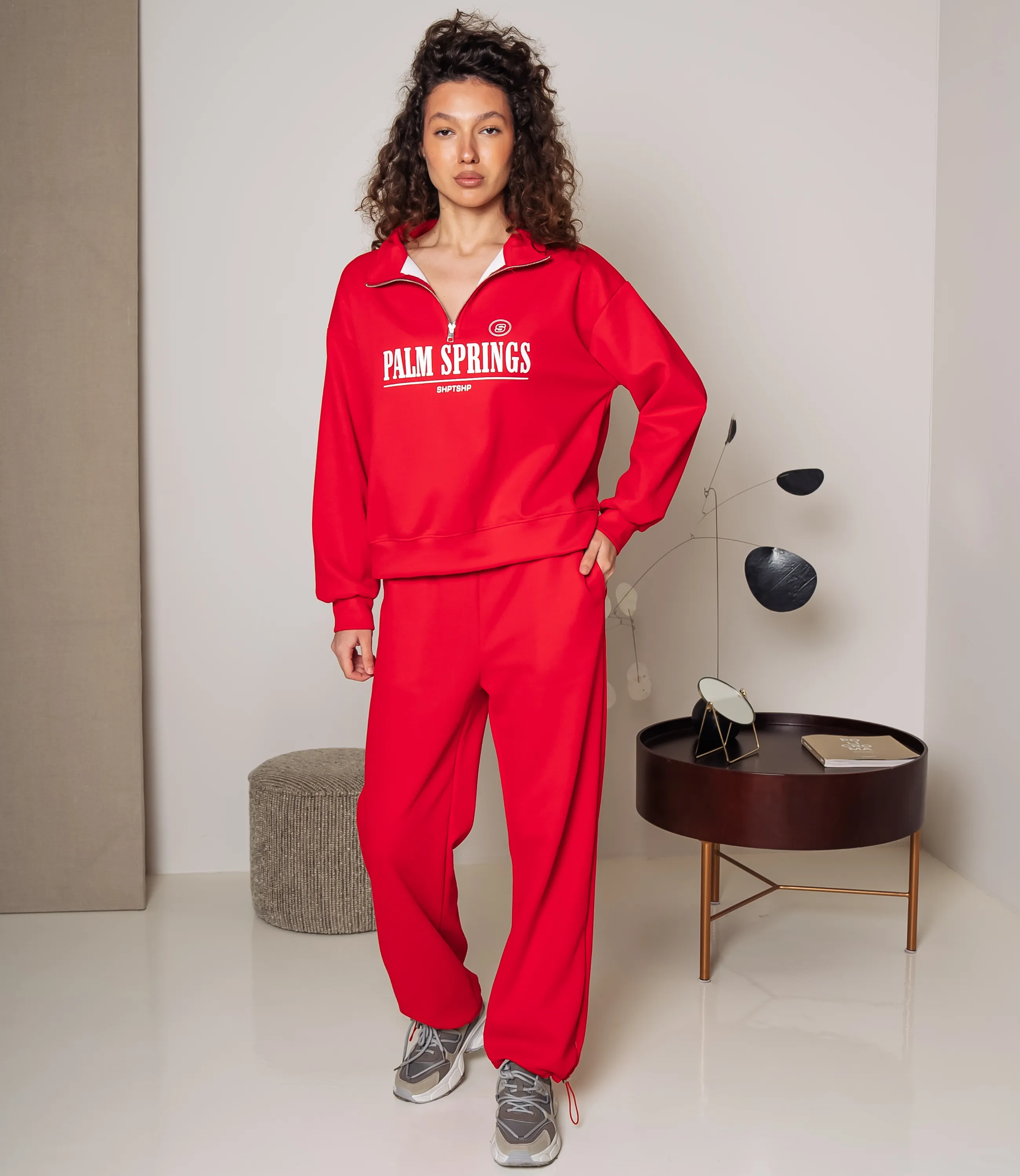 Спортивный костюм #КТ8778, красный - фото 4