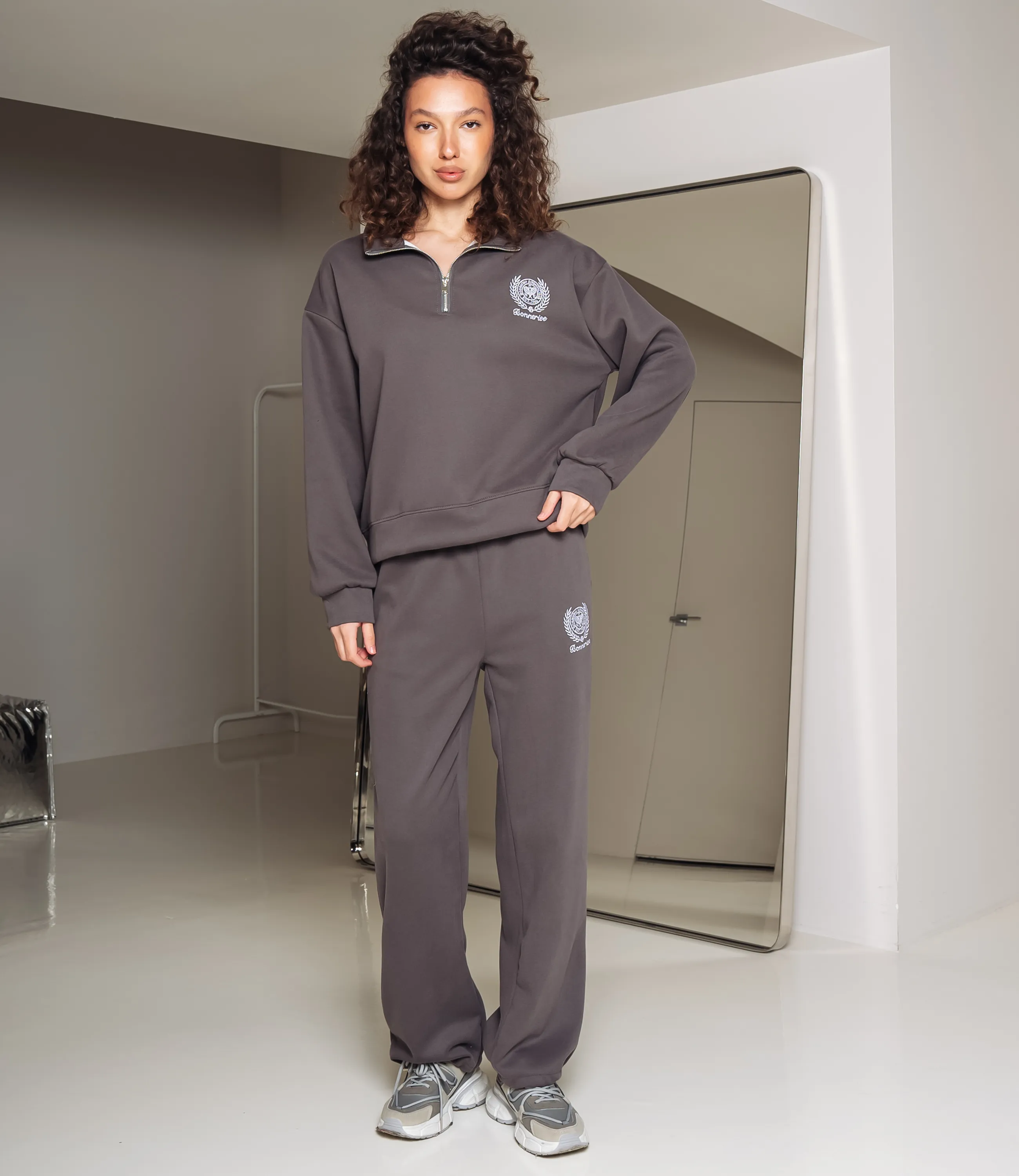 Спортивный костюм #КТ23710, тёмно-серый - фото 4