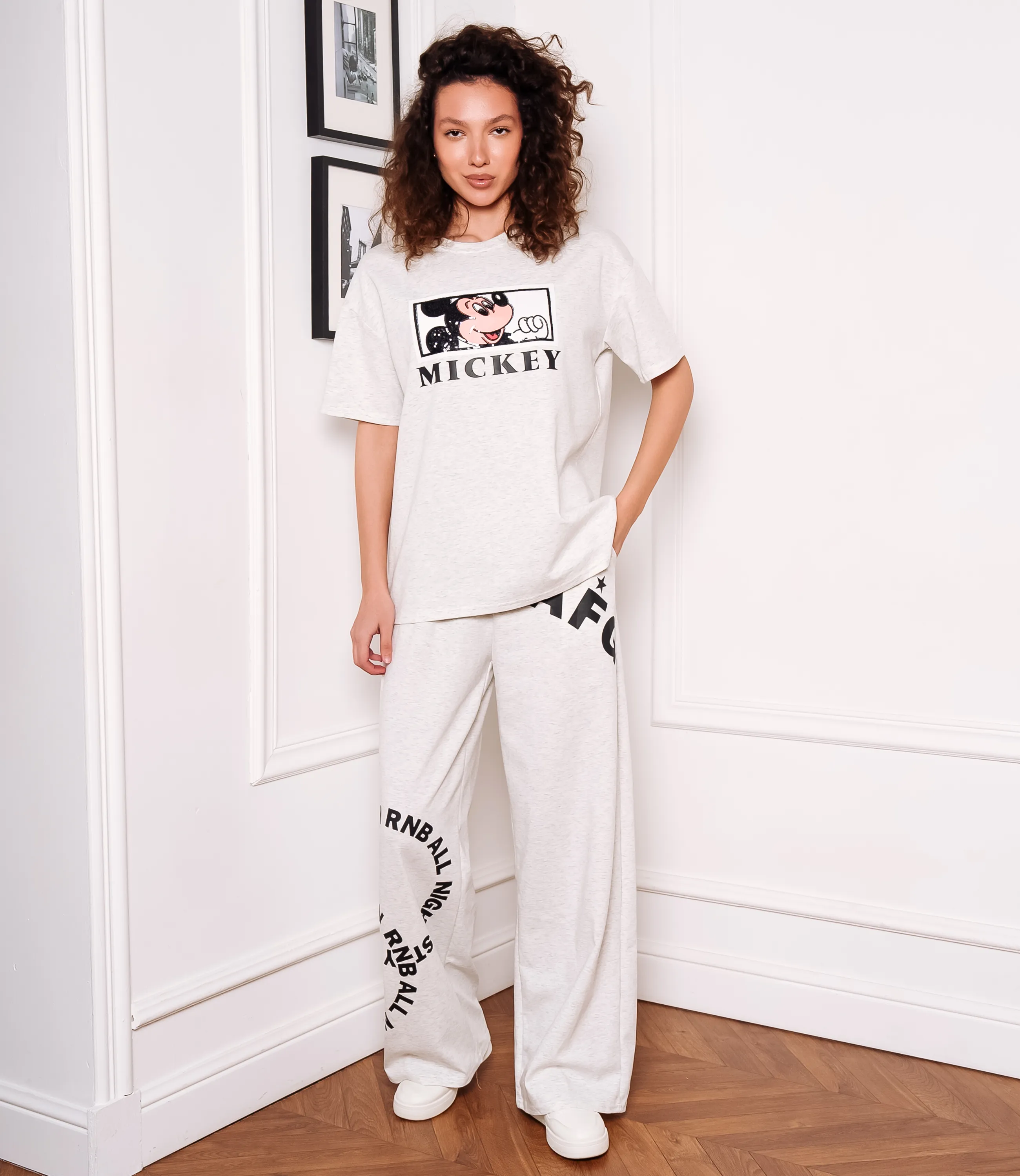 Спортивный костюм #КТ2653, серый меланж - фото 1