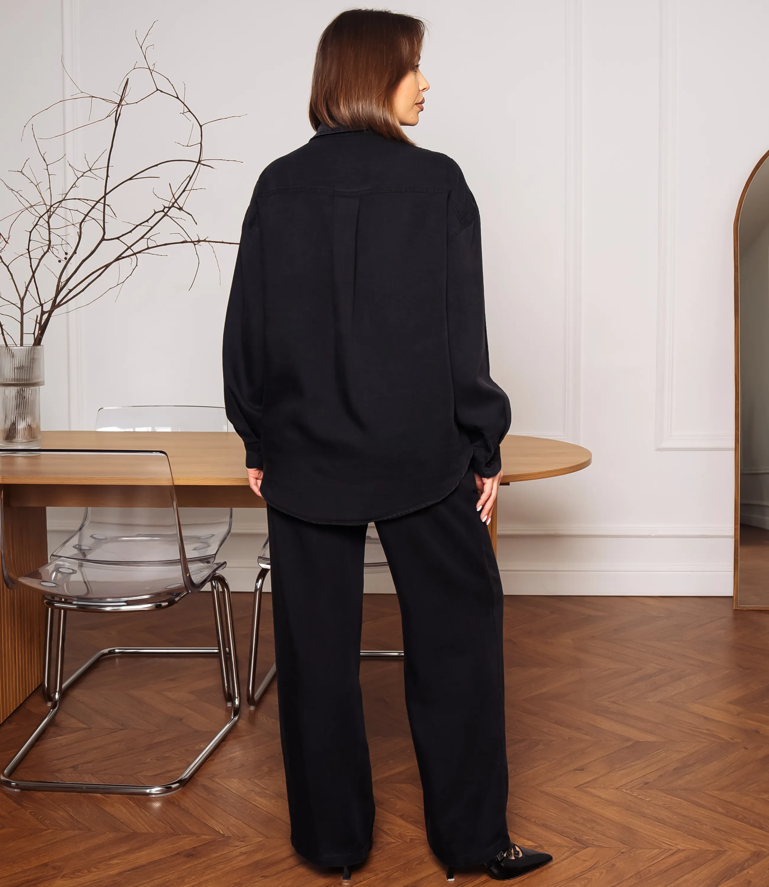 Джинсовый костюм #КТ8061 (2), чёрный - фото 3