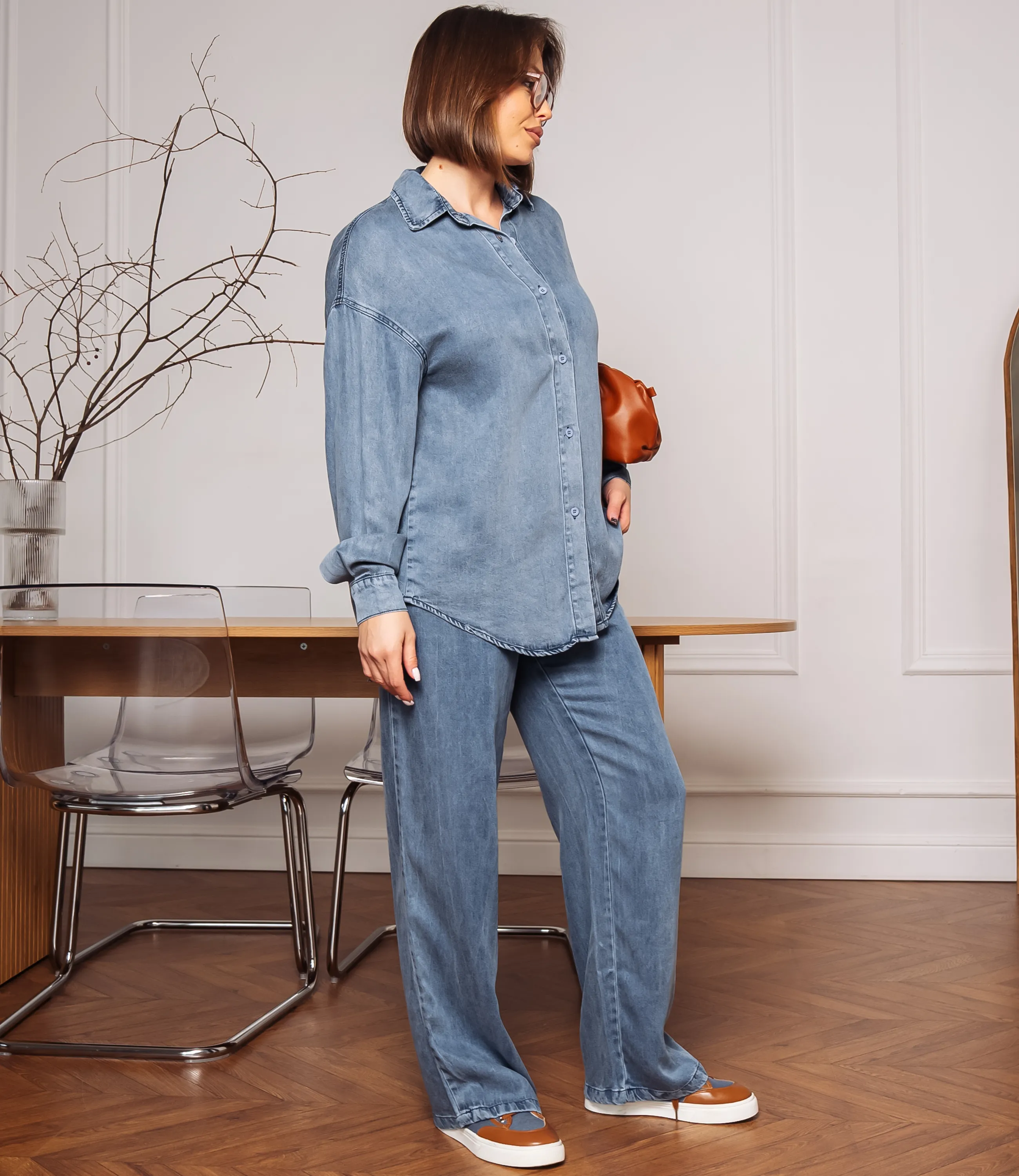 Джинсовый костюм #КТ8061 (2), голубой - фото 2