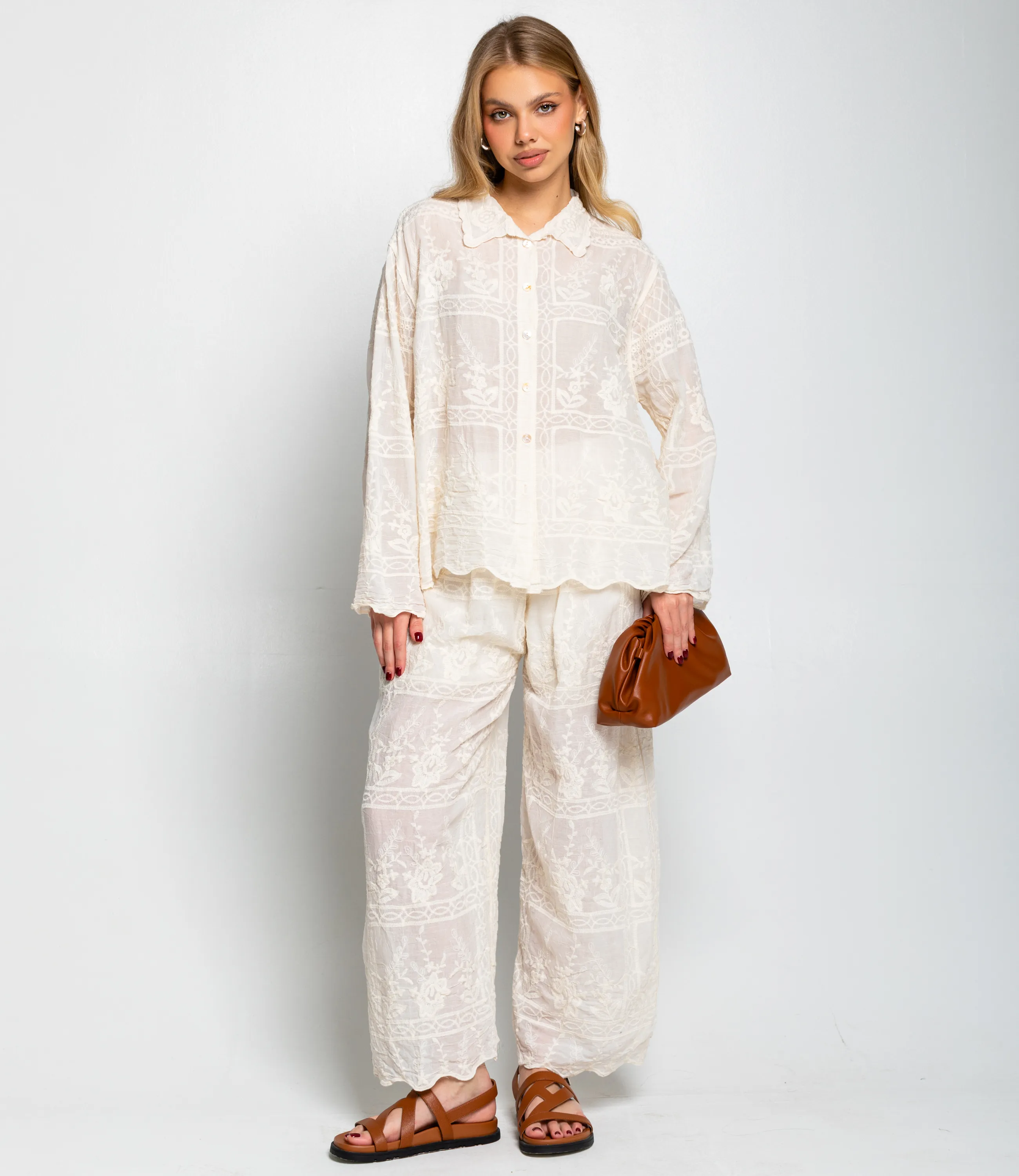 Костюм #КТ2003 (2), светло-бежевый - фото 1