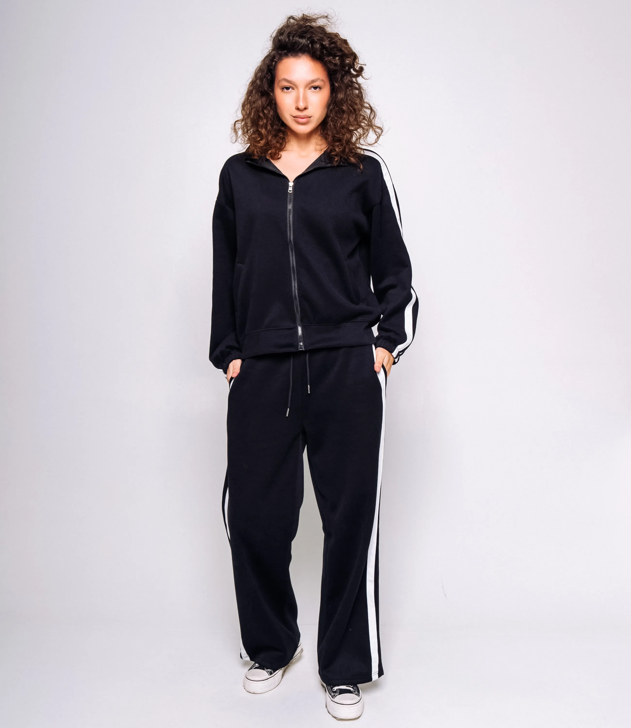 Спортивный костюм #КТ8771 (1), чёрный - фото 1