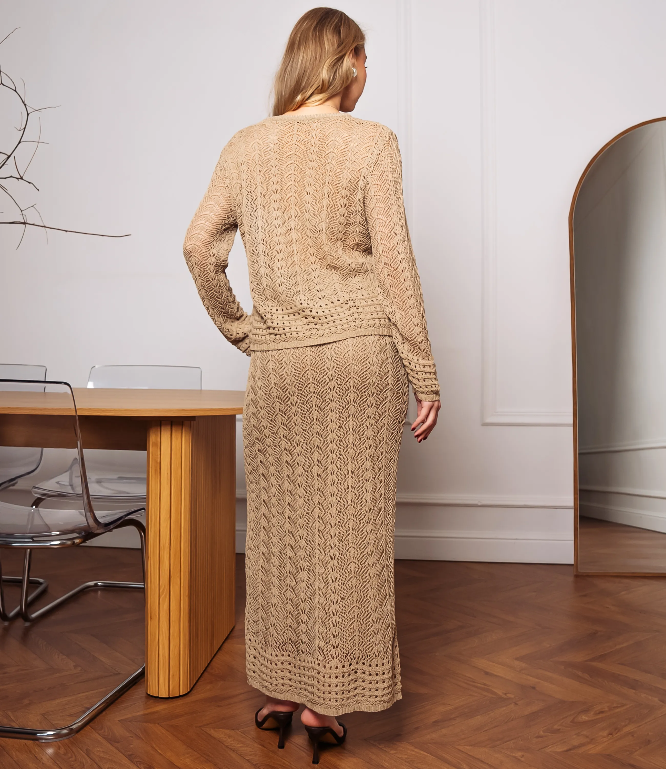 Костюм #КТ5155, тёмно-бежевый - фото 3