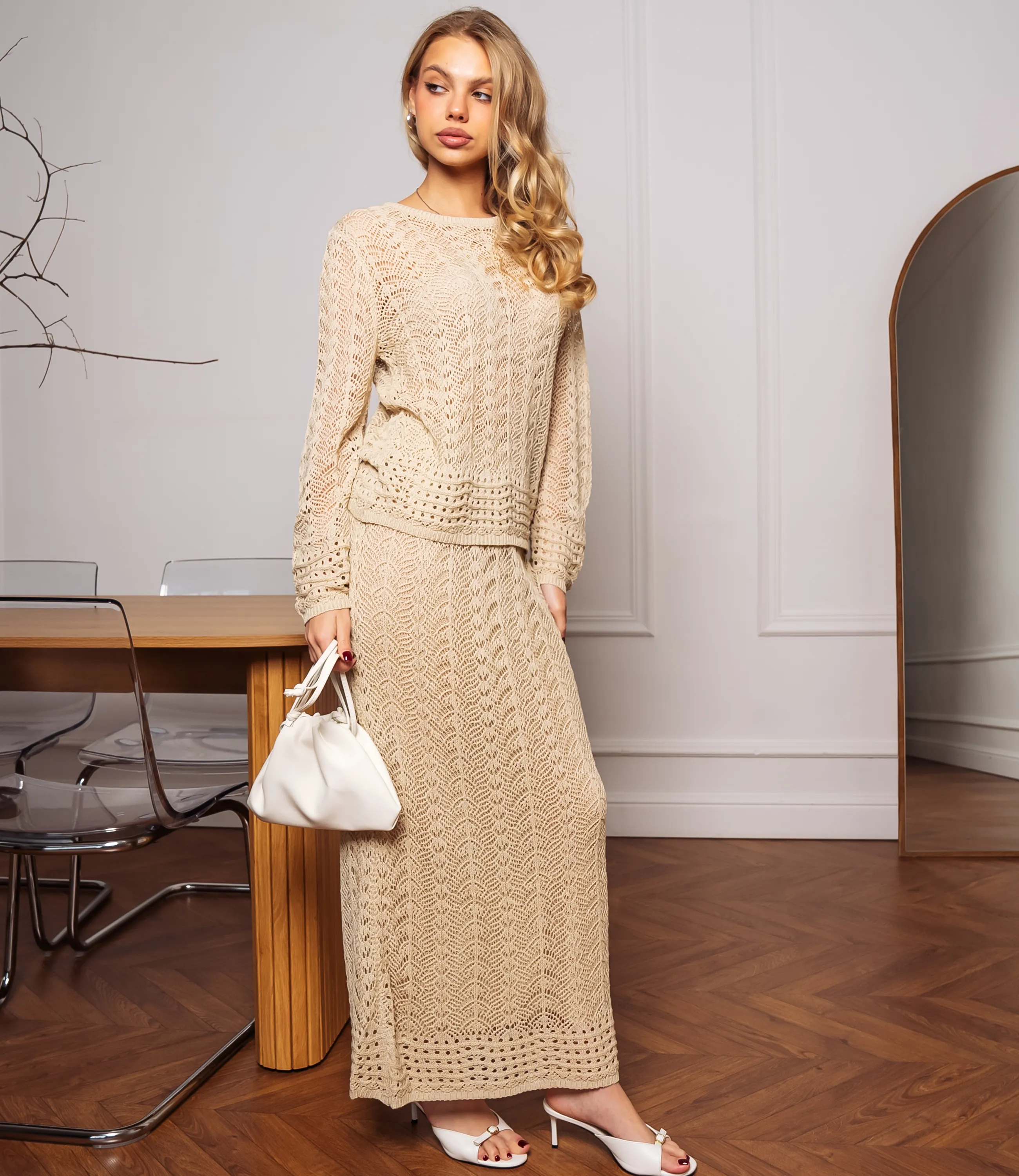 Костюм #КТ5155, бежевый - фото 2