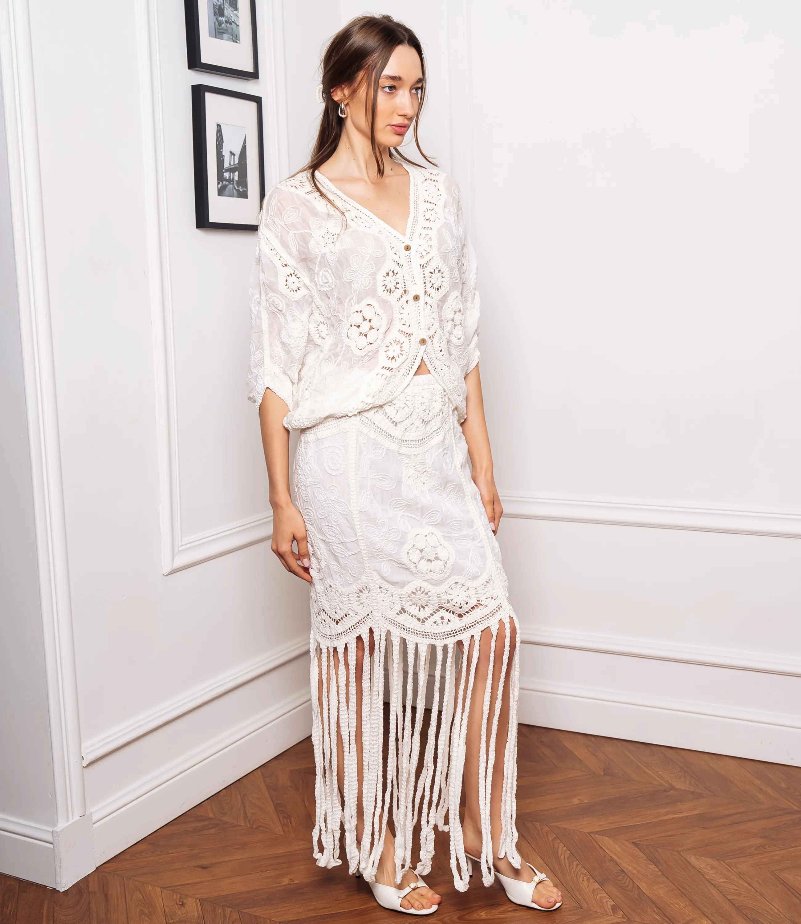 Костюм #КТ6664, белый - фото 2