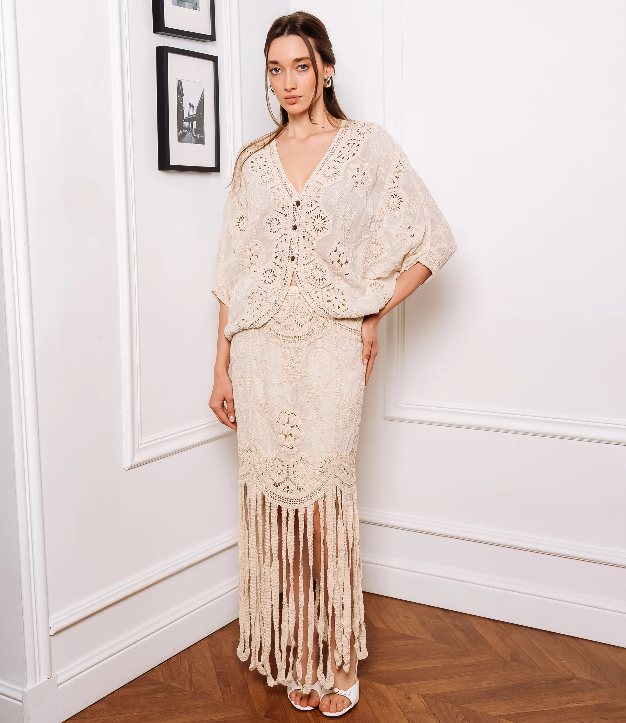 Костюм #КТ6664, бежевый - фото 1