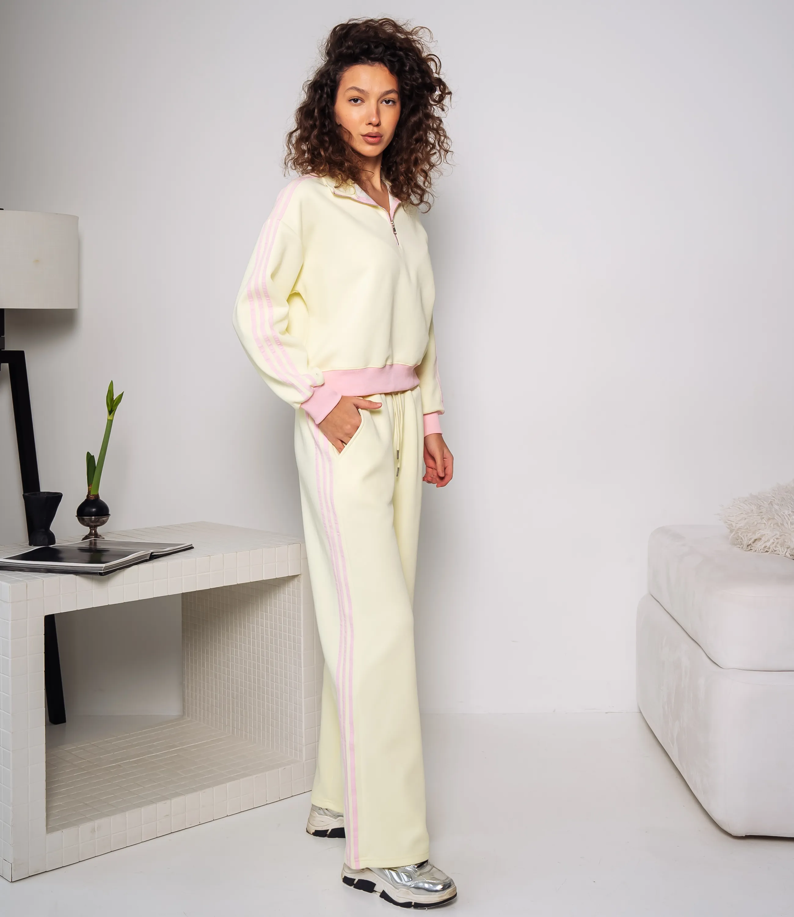 Спортивный костюм #КТ8008 (4), светло-жёлтый - фото 2