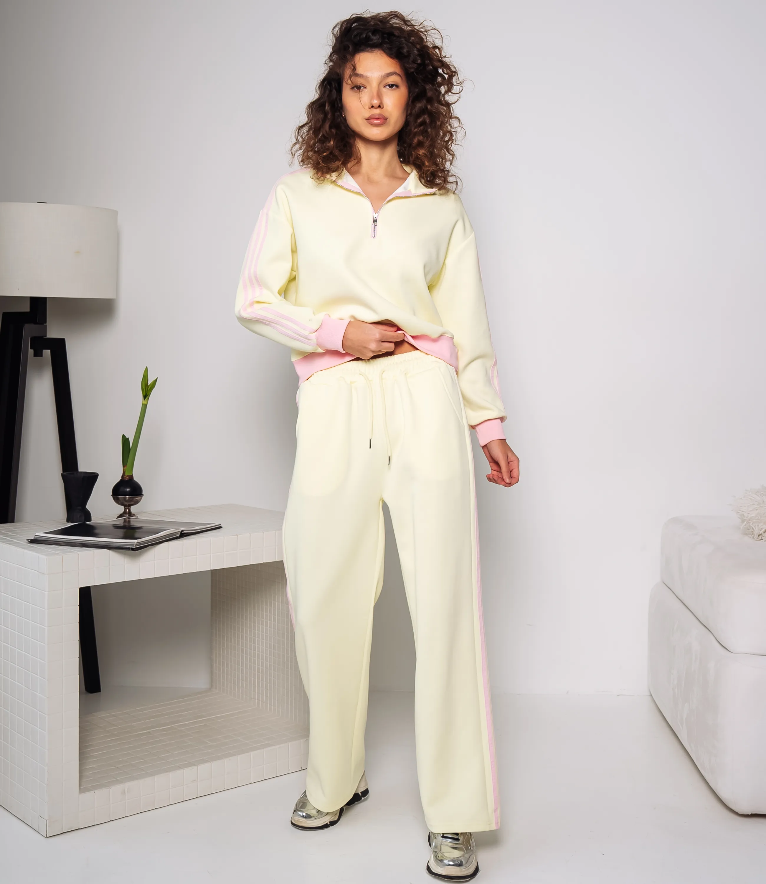 Спортивный костюм #КТ8008 (4), светло-жёлтый - фото 4