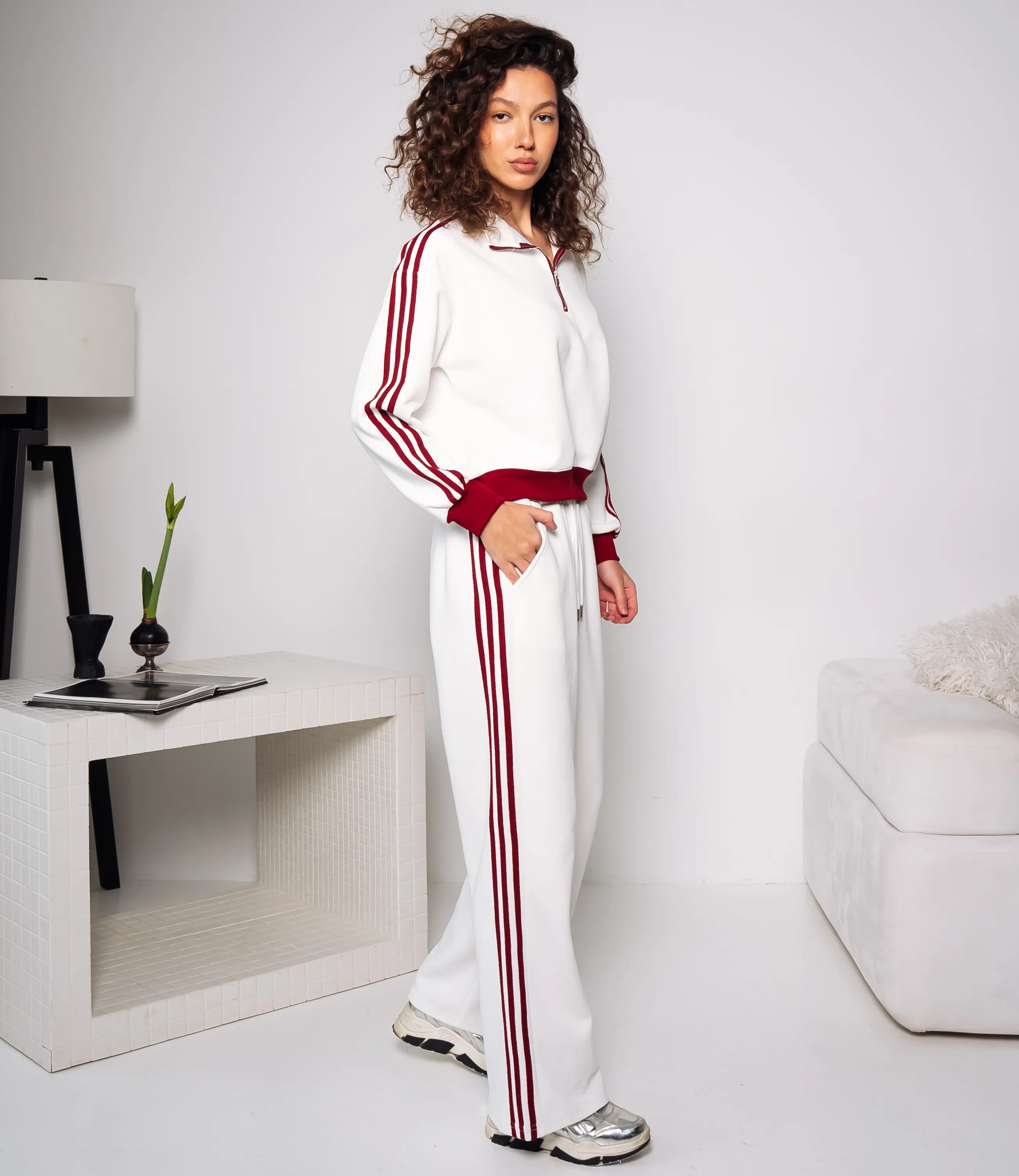 Спортивный костюм #КТ8008 (4), белый - фото 2