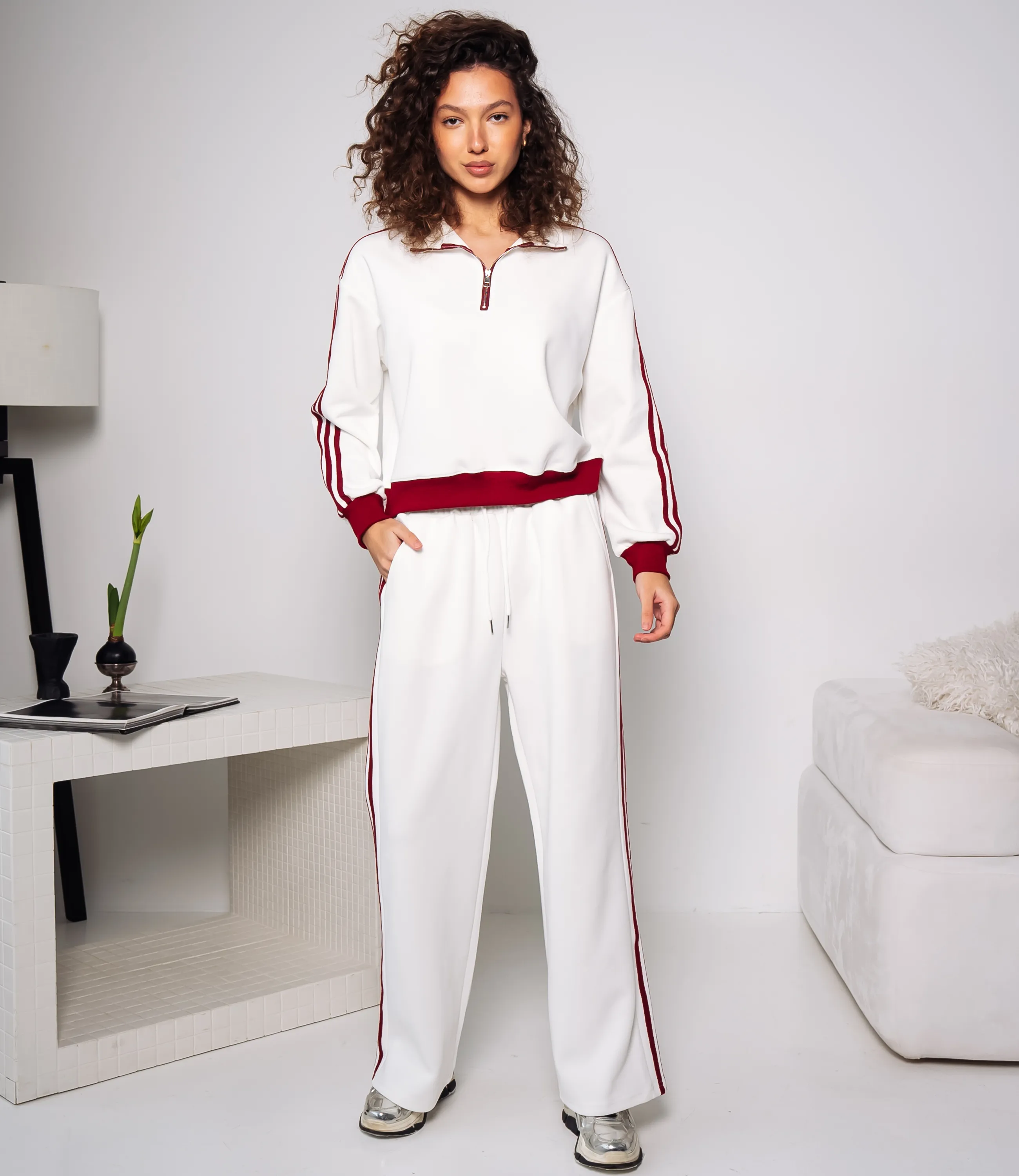 Спортивный костюм #КТ8008 (4), белый - фото 4