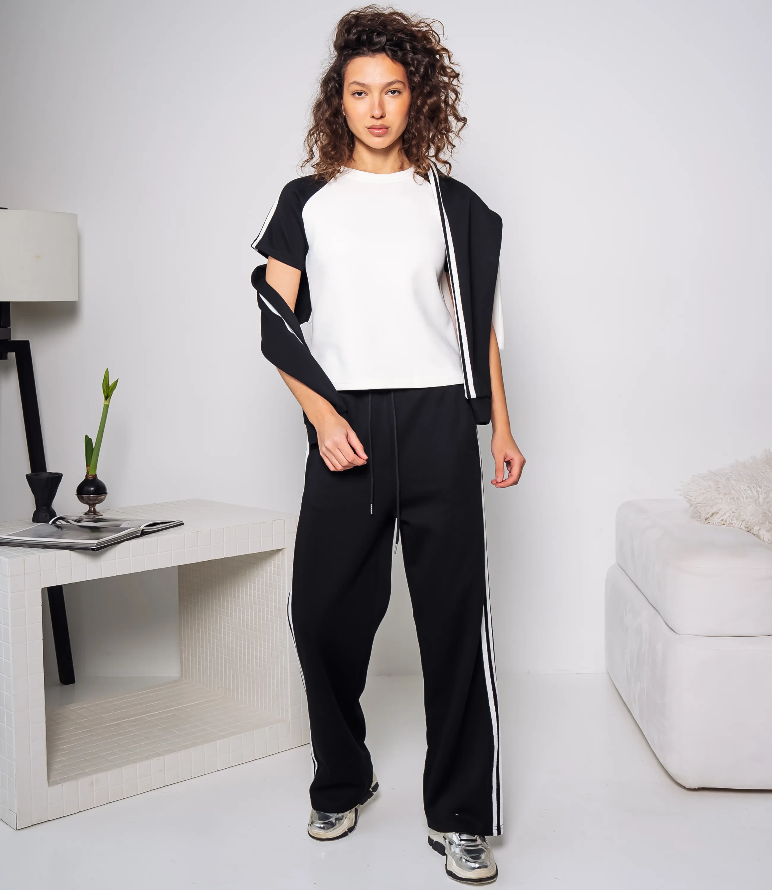 Спортивный костюм тройка #КТ9003 (6), чёрный - фото 4