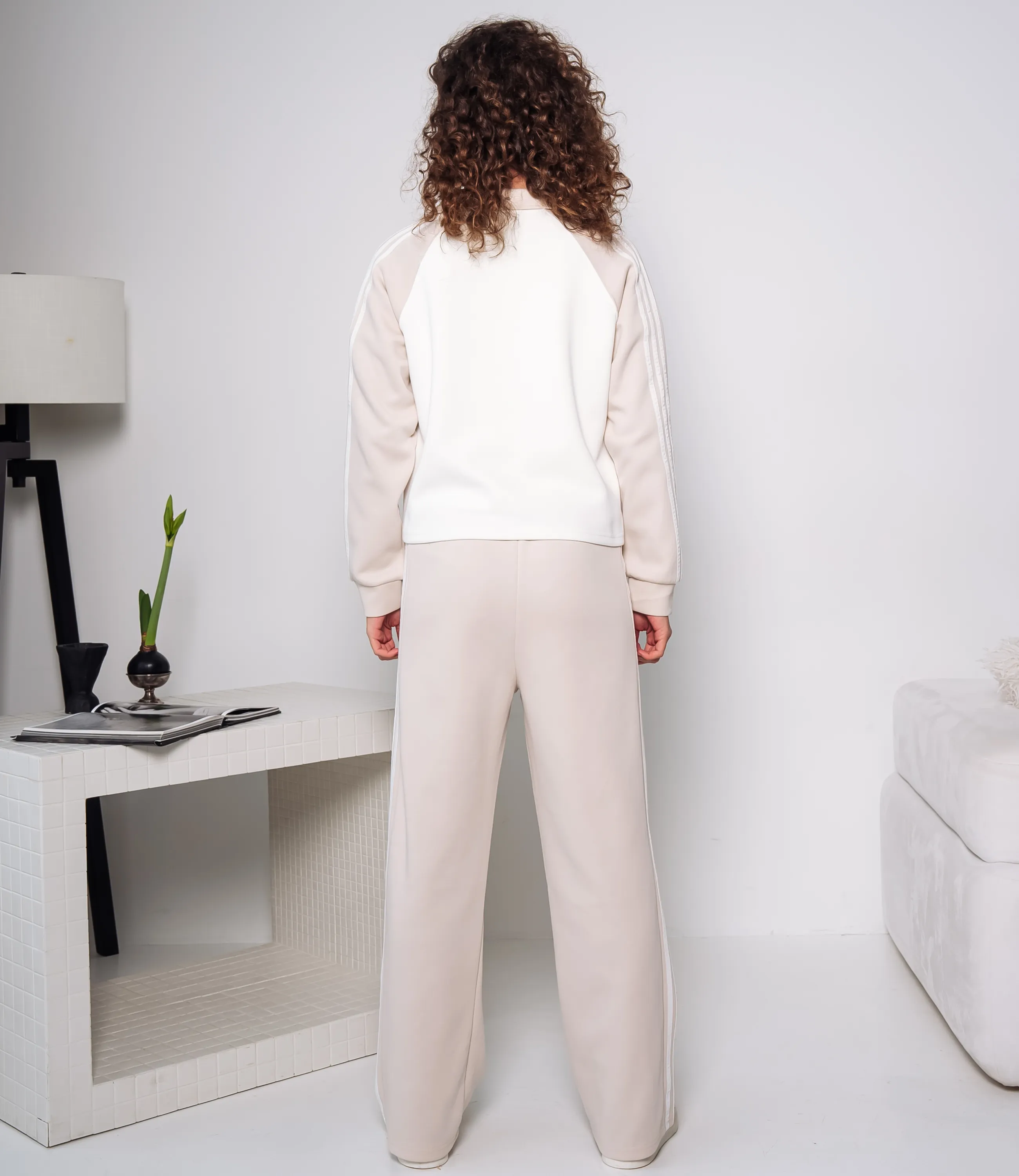 Спортивный костюм тройка #КТ9003 (6), бежевый - фото 3