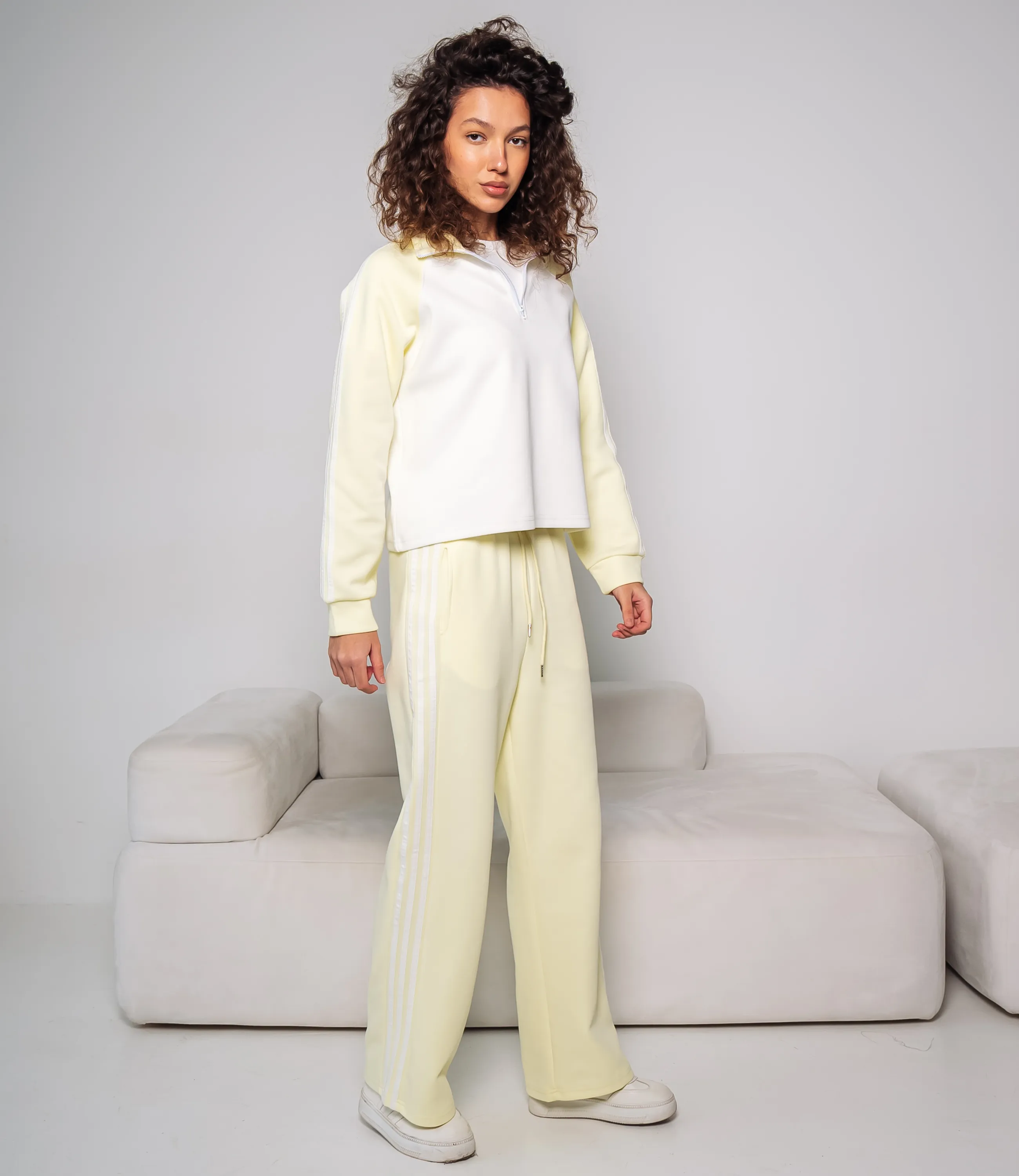 Спортивный костюм тройка #КТ9003 (6), светло-жёлтый - фото 2