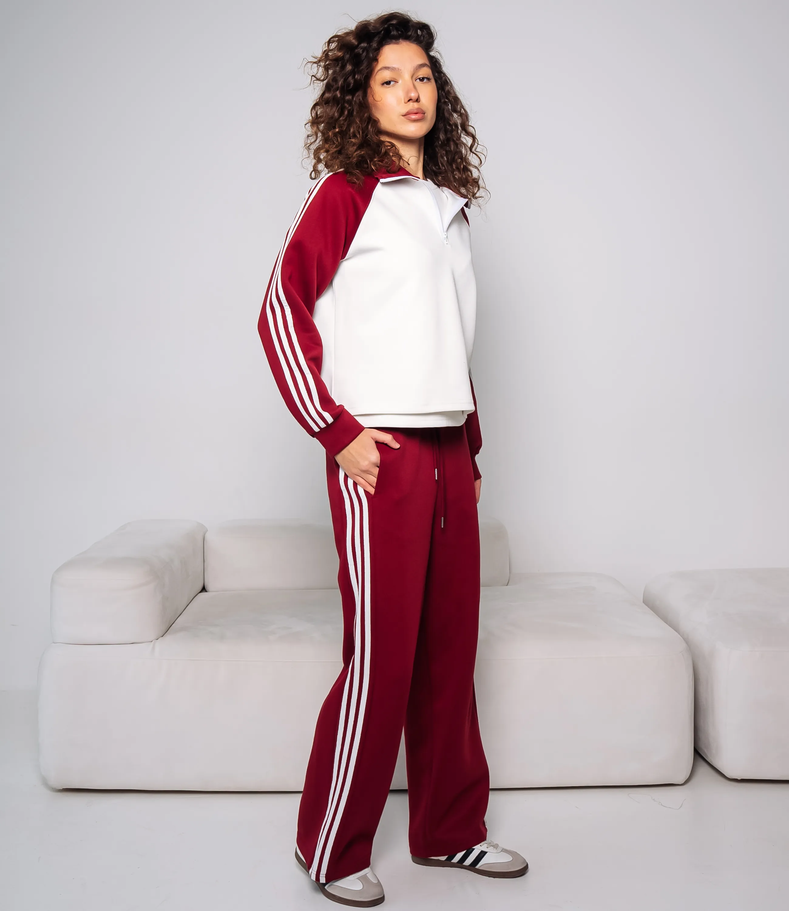 Спортивный костюм тройка #КТ9003 (6), бордовый - фото 2