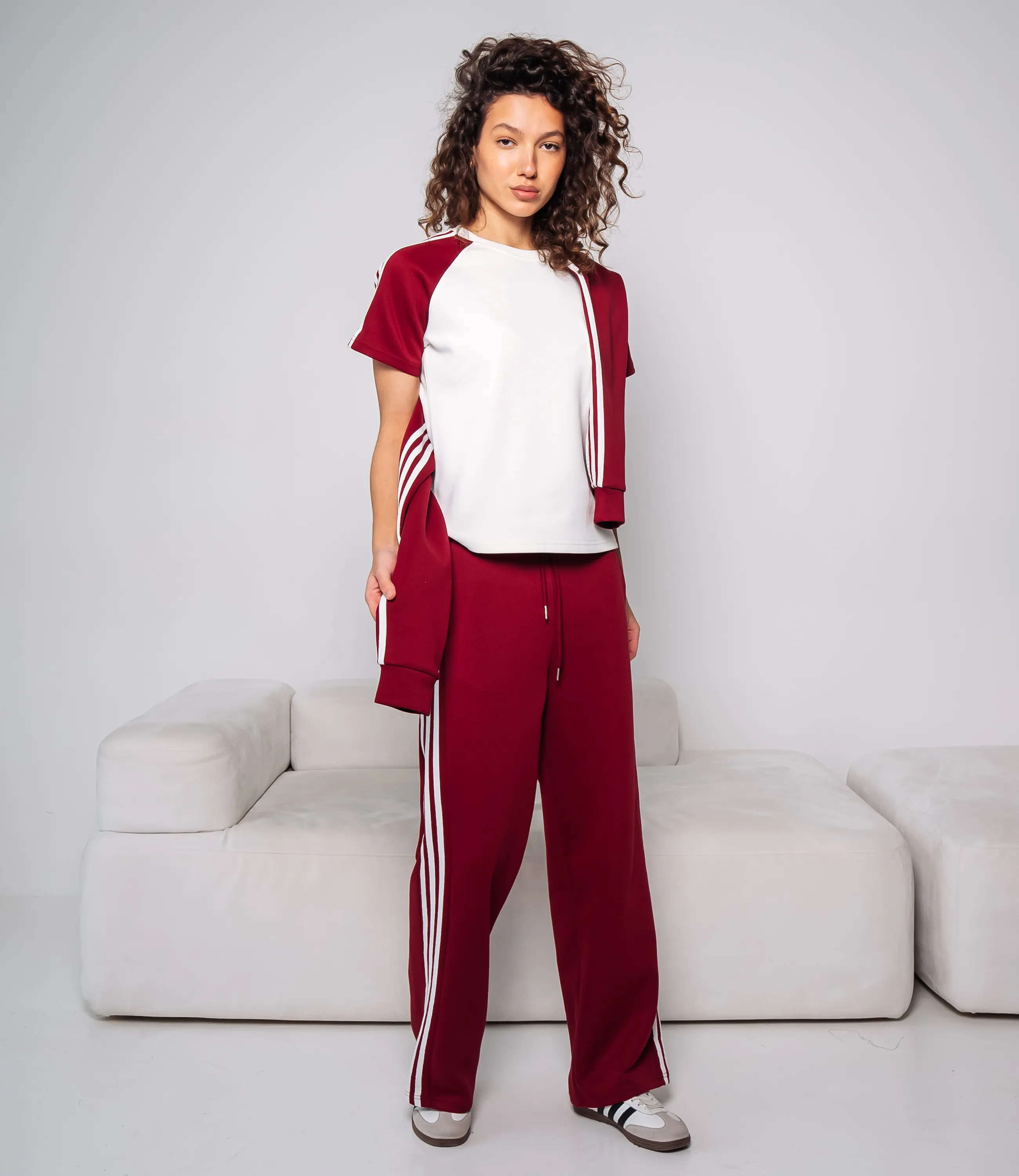 Спортивный костюм тройка #КТ9003 (6), бордовый - фото 4