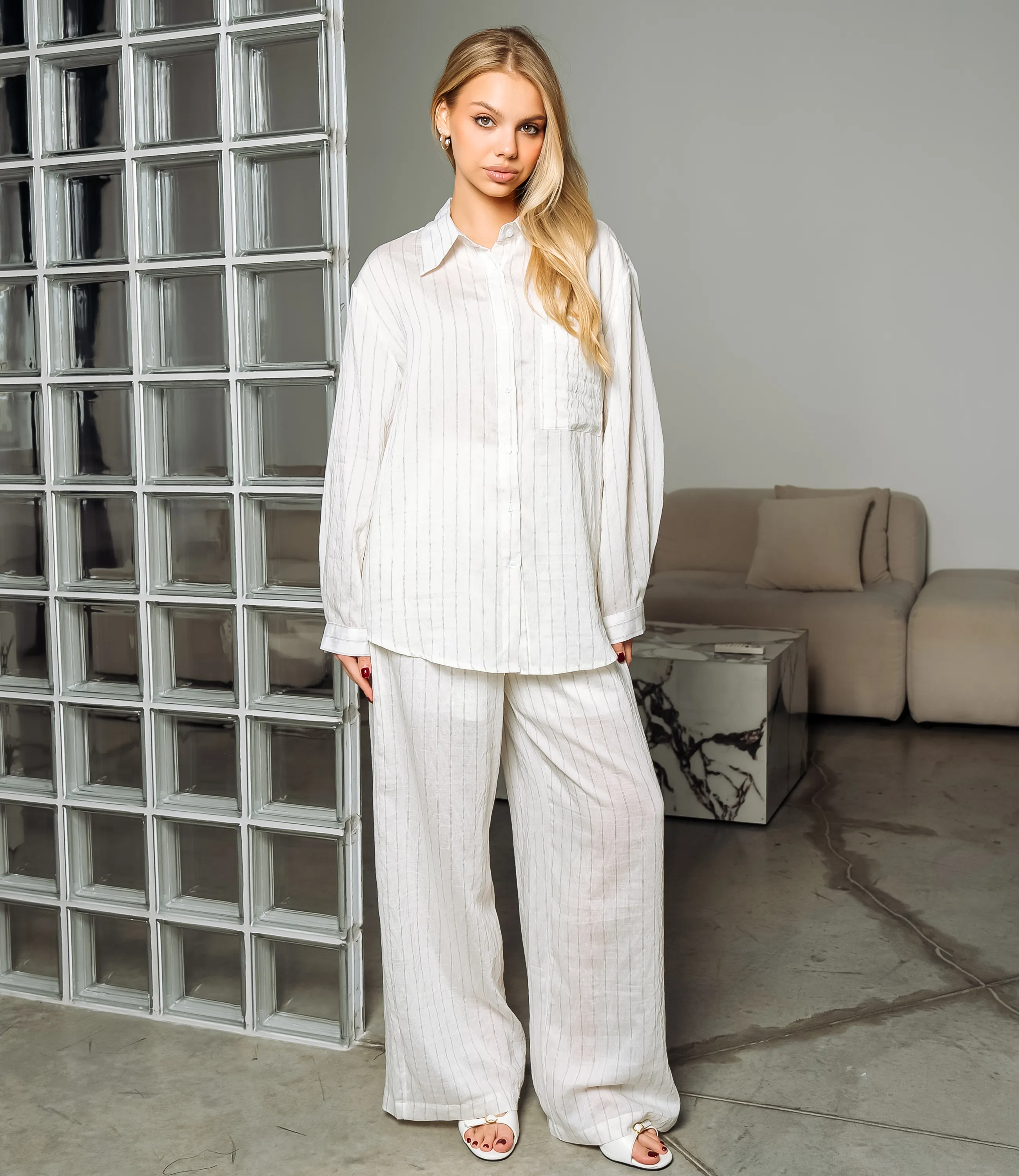 Костюм #КТ807 (6), белый - фото 1