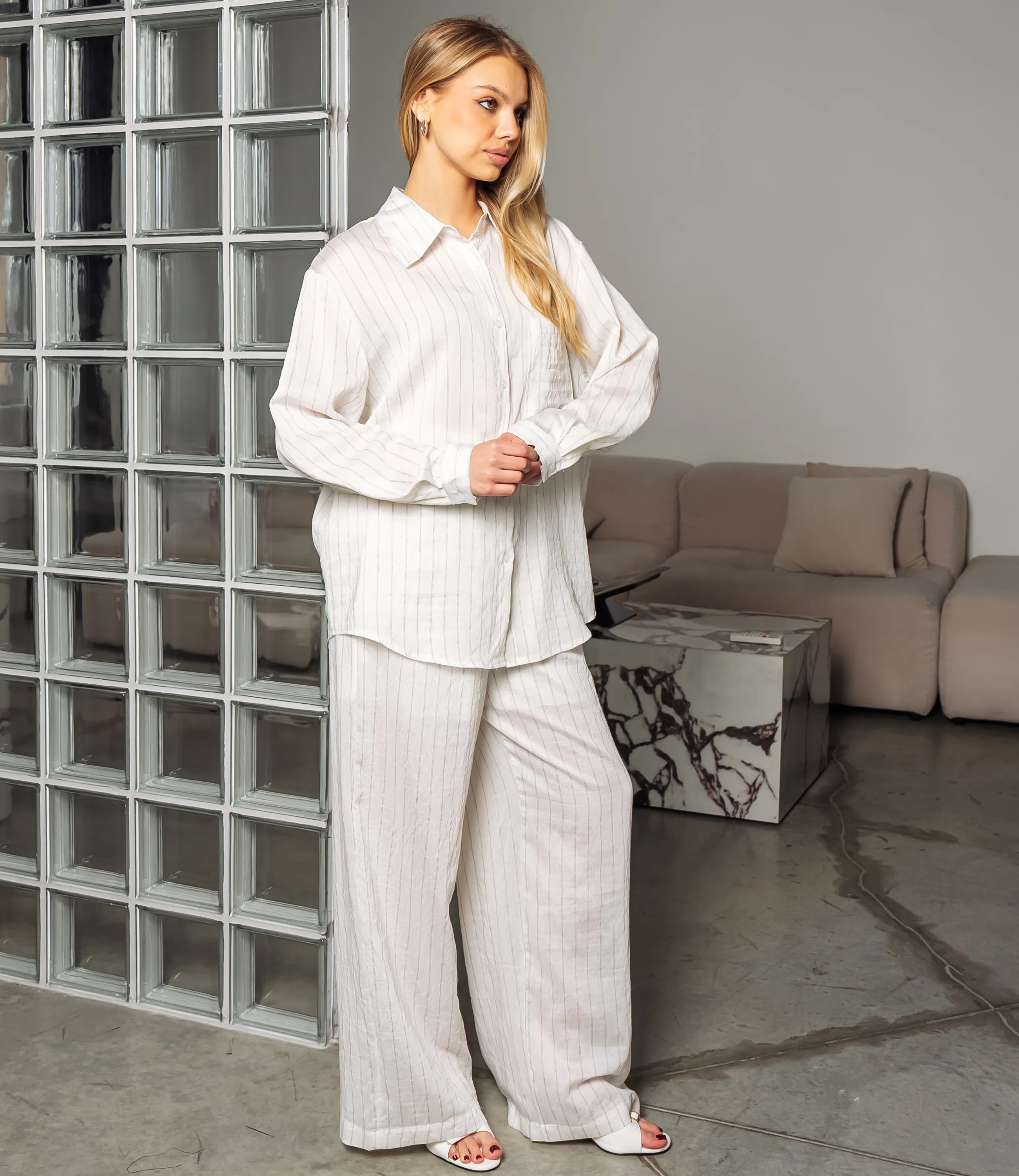 Костюм #КТ807 (6), белый - фото 2