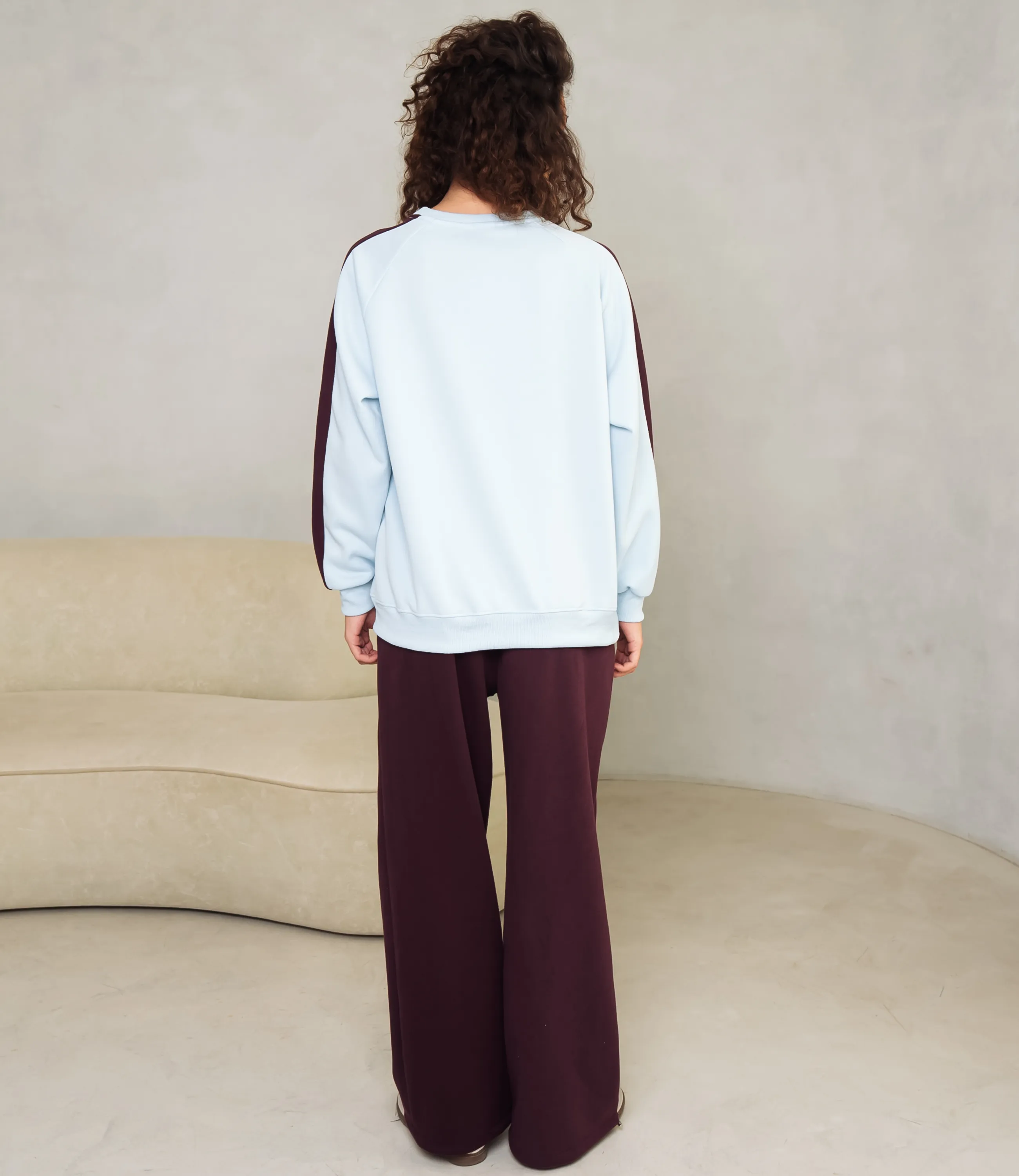 Спортивный костюм #КТ333 (4), голубой, шоколадный - фото 3