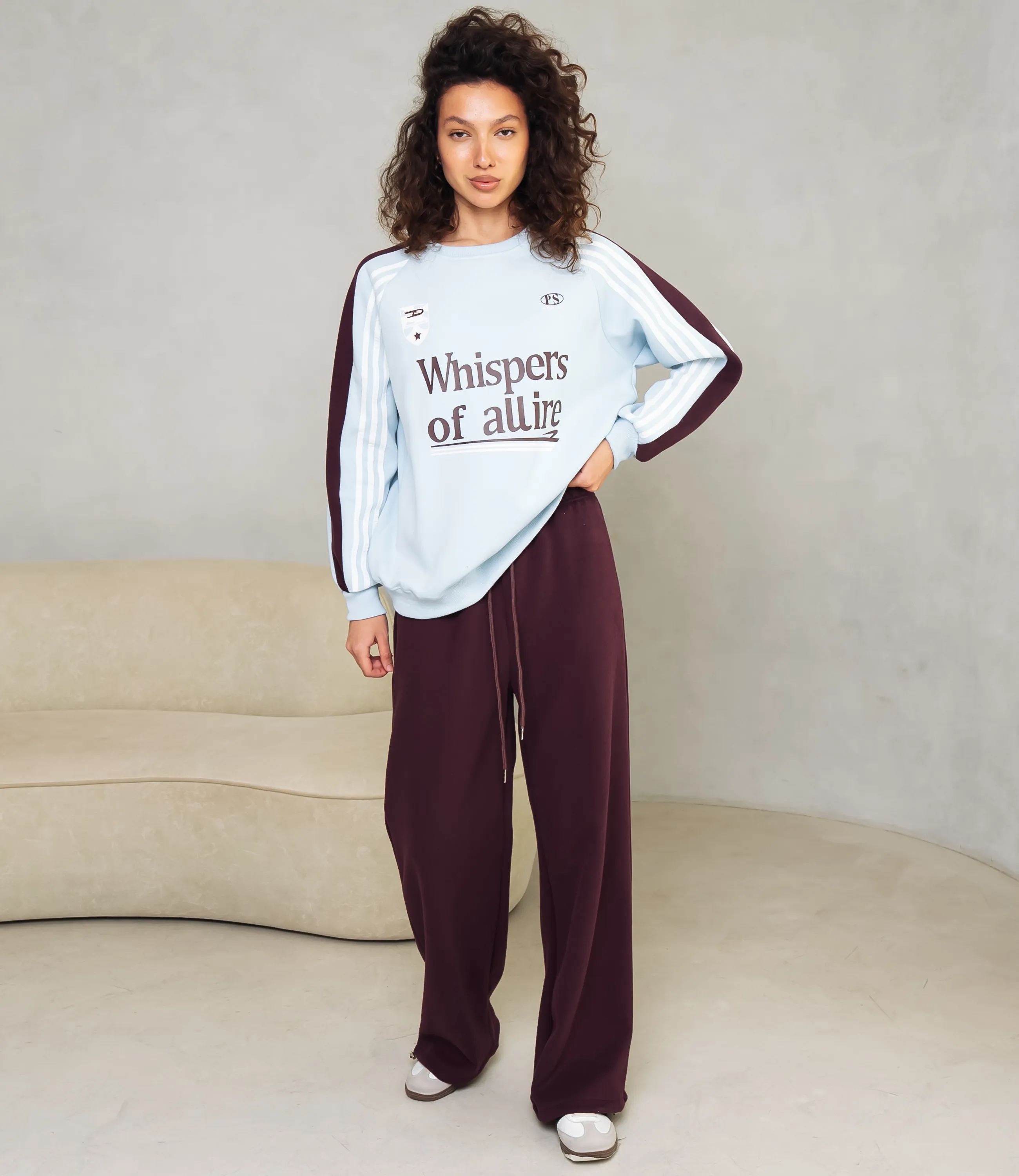 Спортивный костюм #КТ333 (4), голубой, шоколадный - фото 4