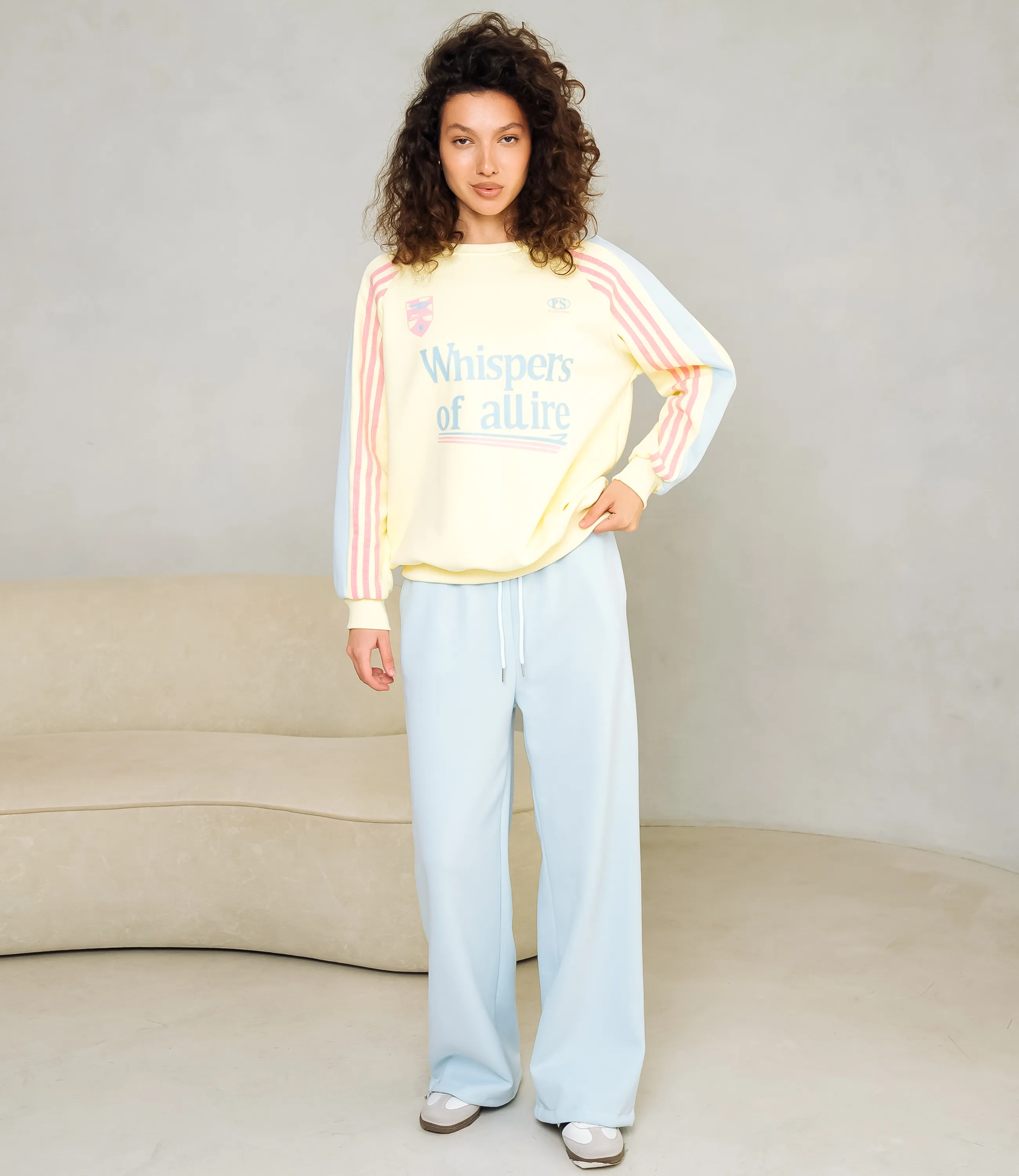 Спортивный костюм #КТ333 (4), жёлтый, голубой - фото 1