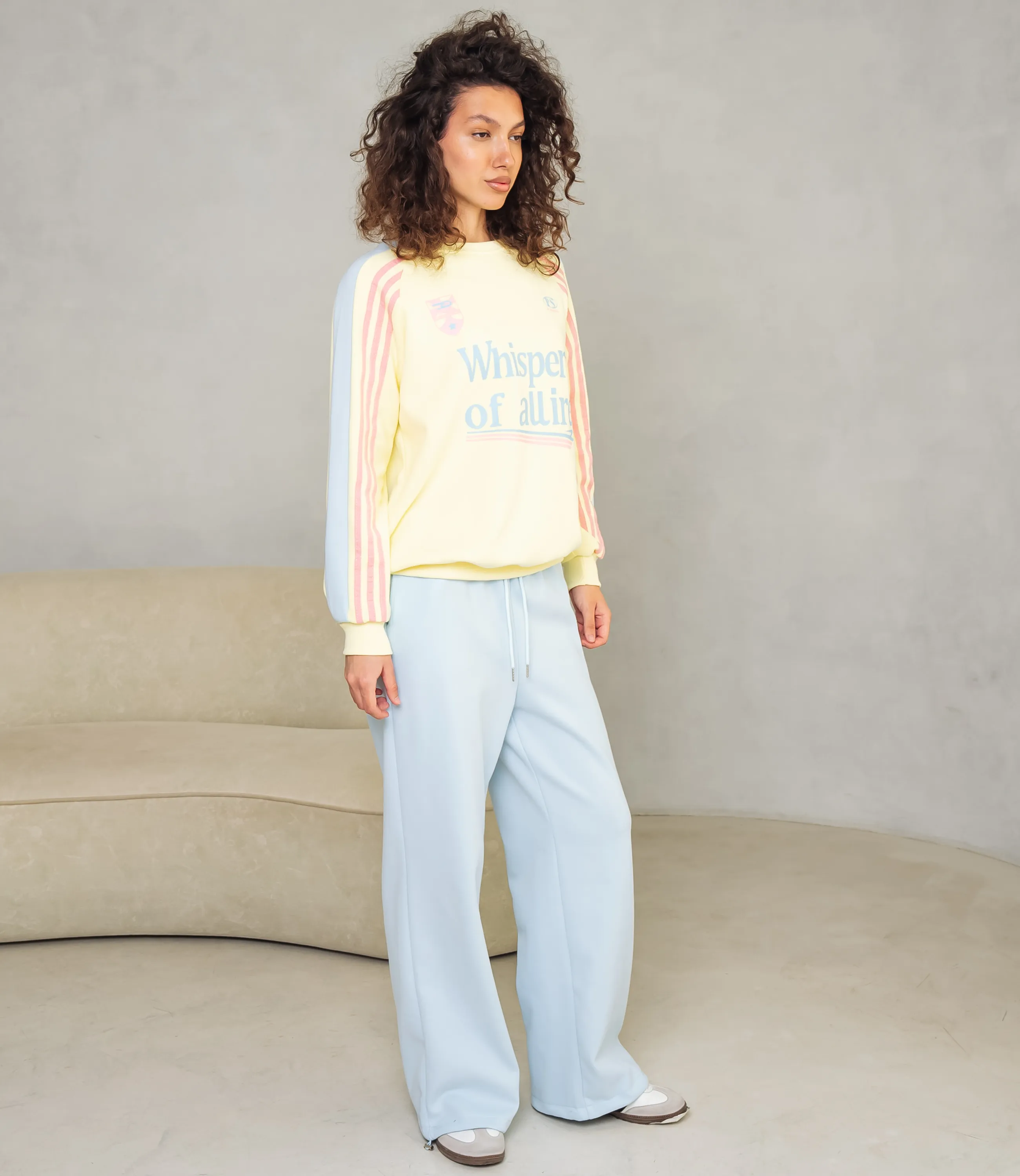 Спортивный костюм #КТ333 (4), жёлтый, голубой - фото 2