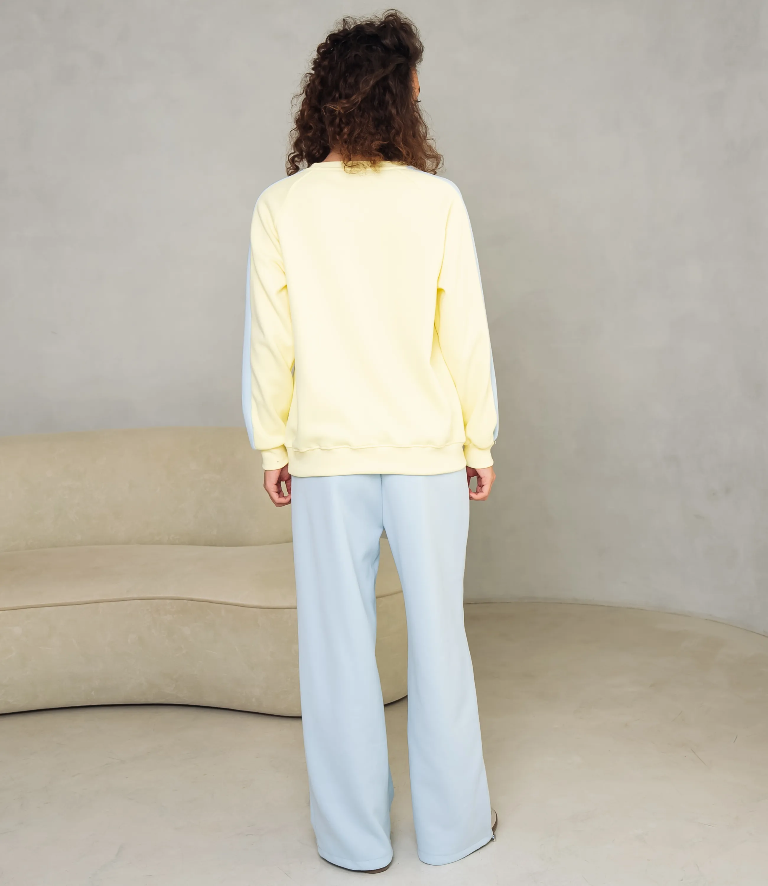 Спортивный костюм #КТ333 (4), жёлтый, голубой - фото 3