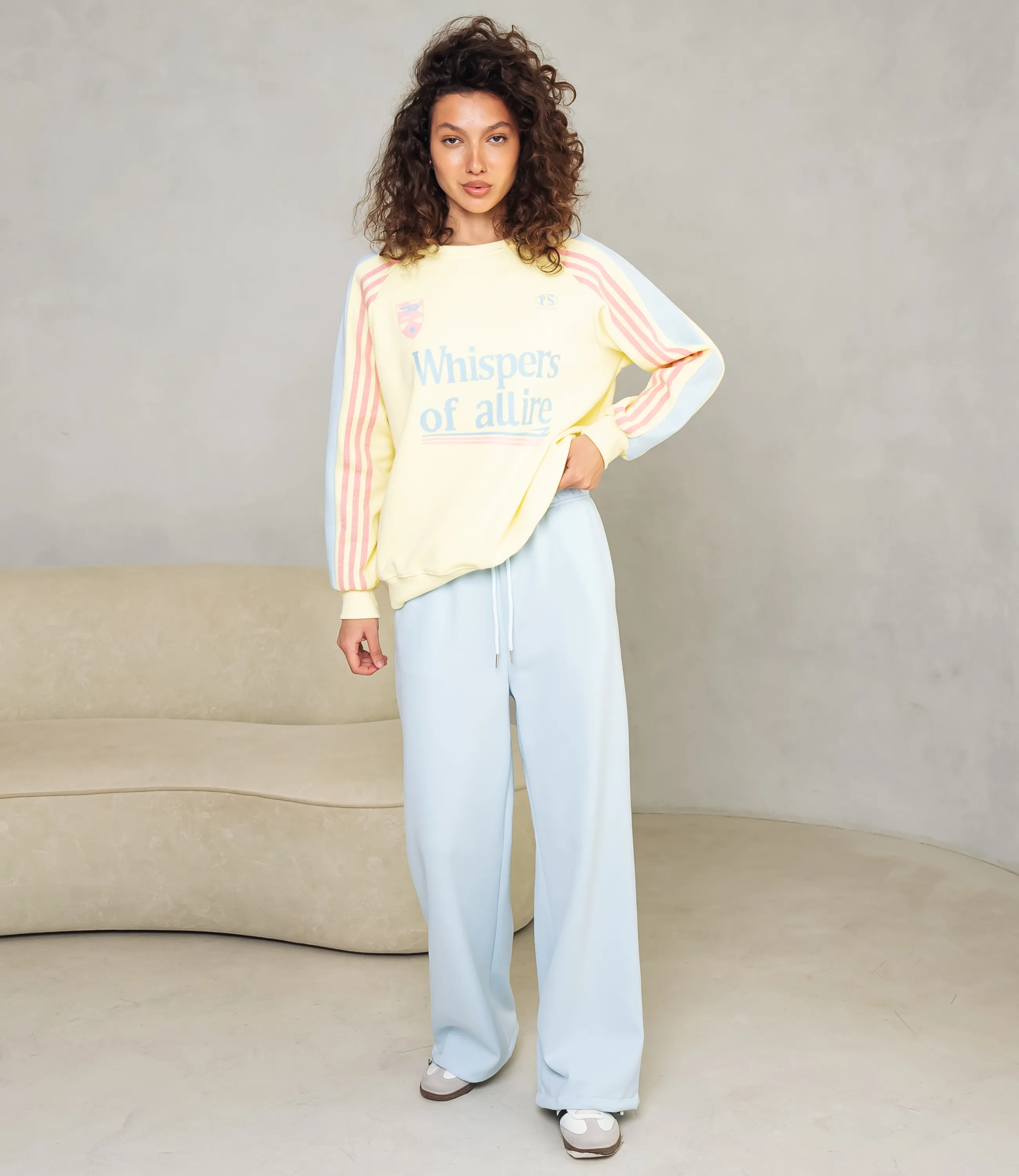 Спортивный костюм #КТ333 (4), жёлтый, голубой - фото 4