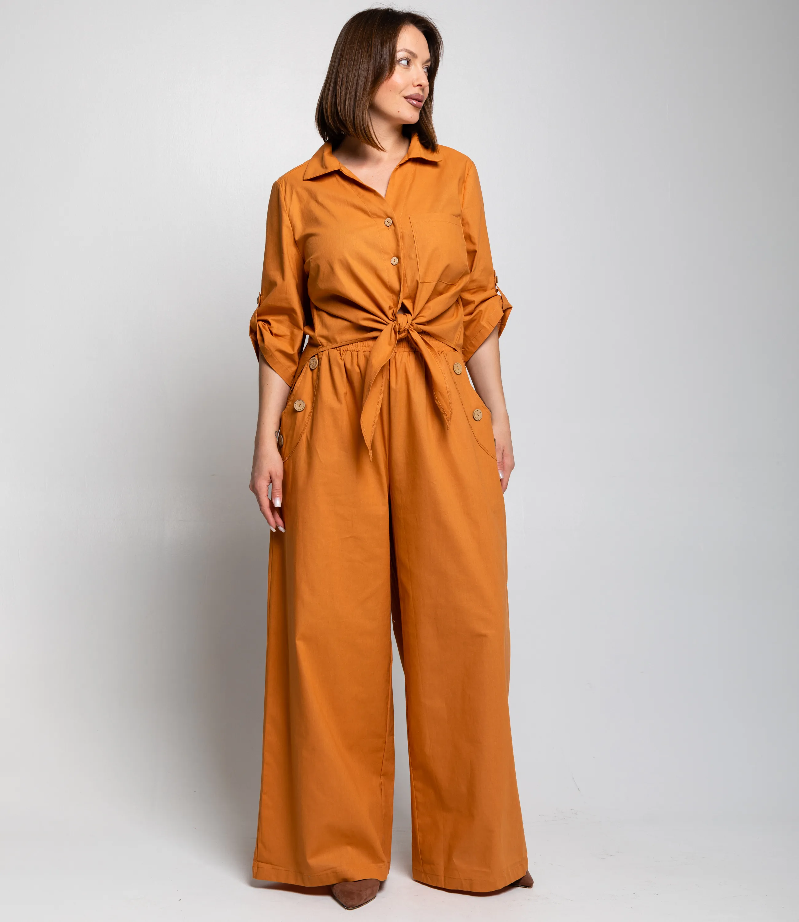 Костюм #ОКТ095013, терракотовый - фото 2