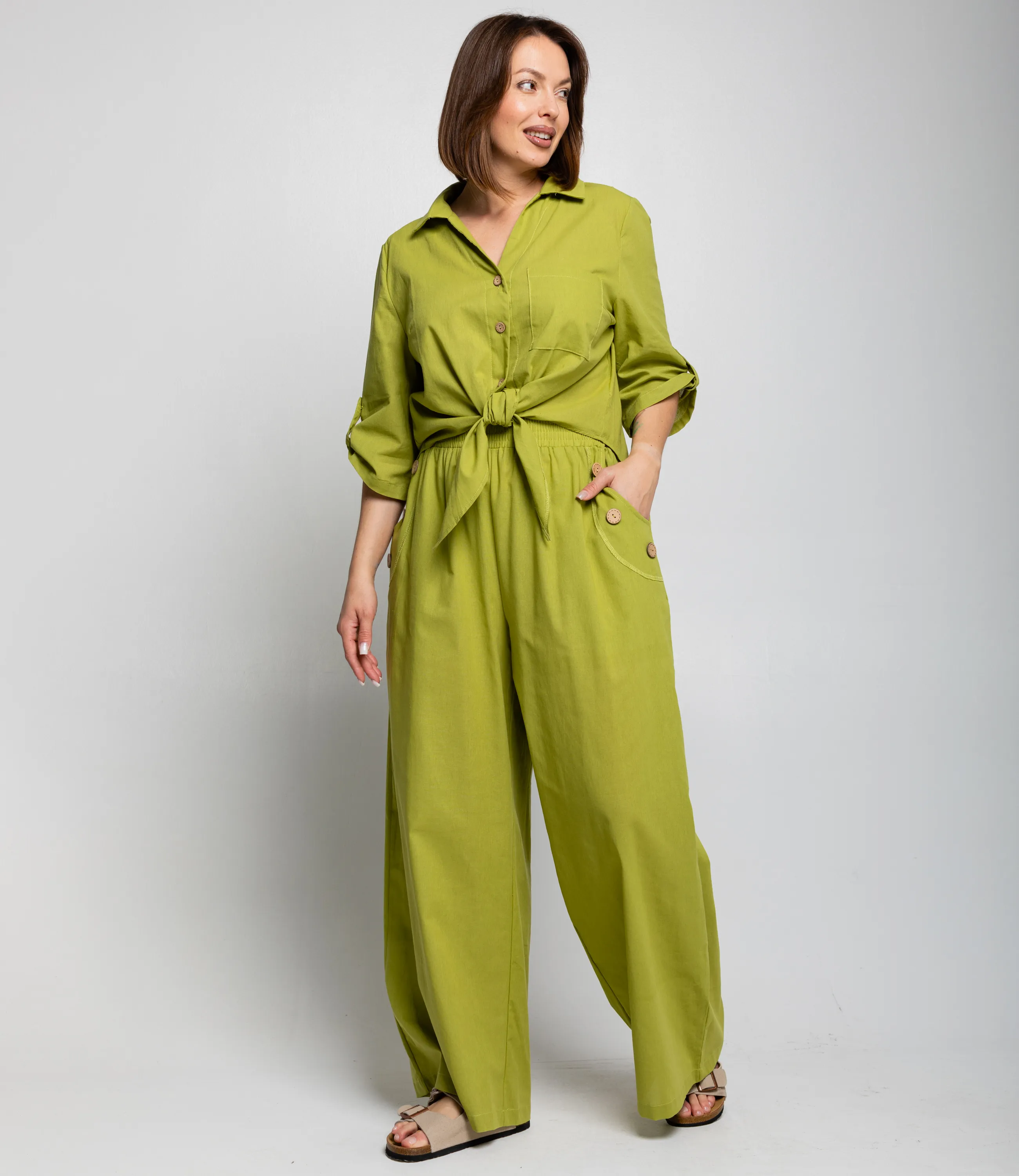 Костюм #ОКТ095013, оливковый - фото 2