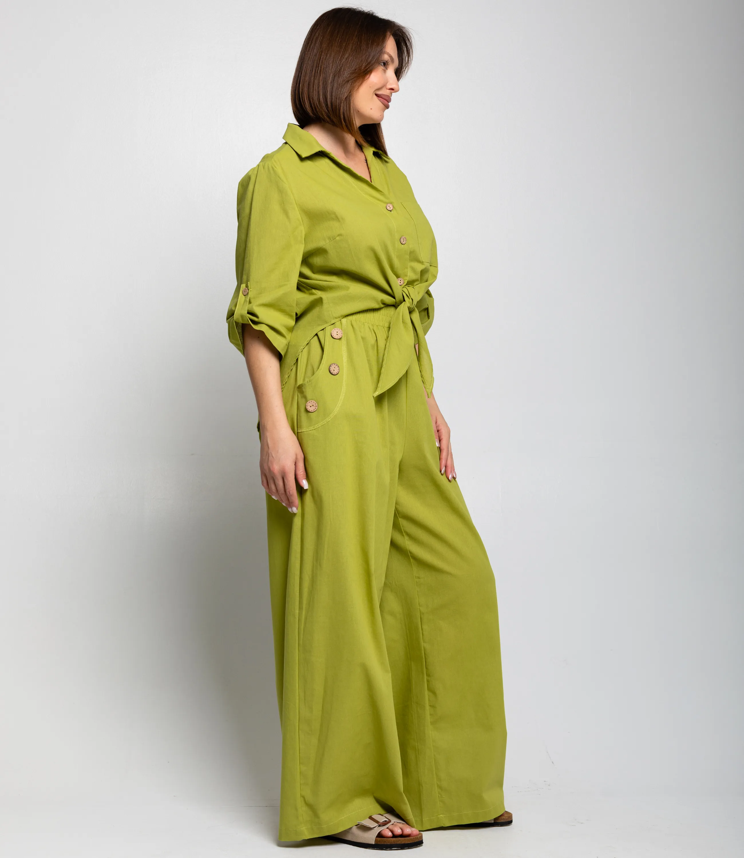 Костюм #ОКТ095013, оливковый - фото 3