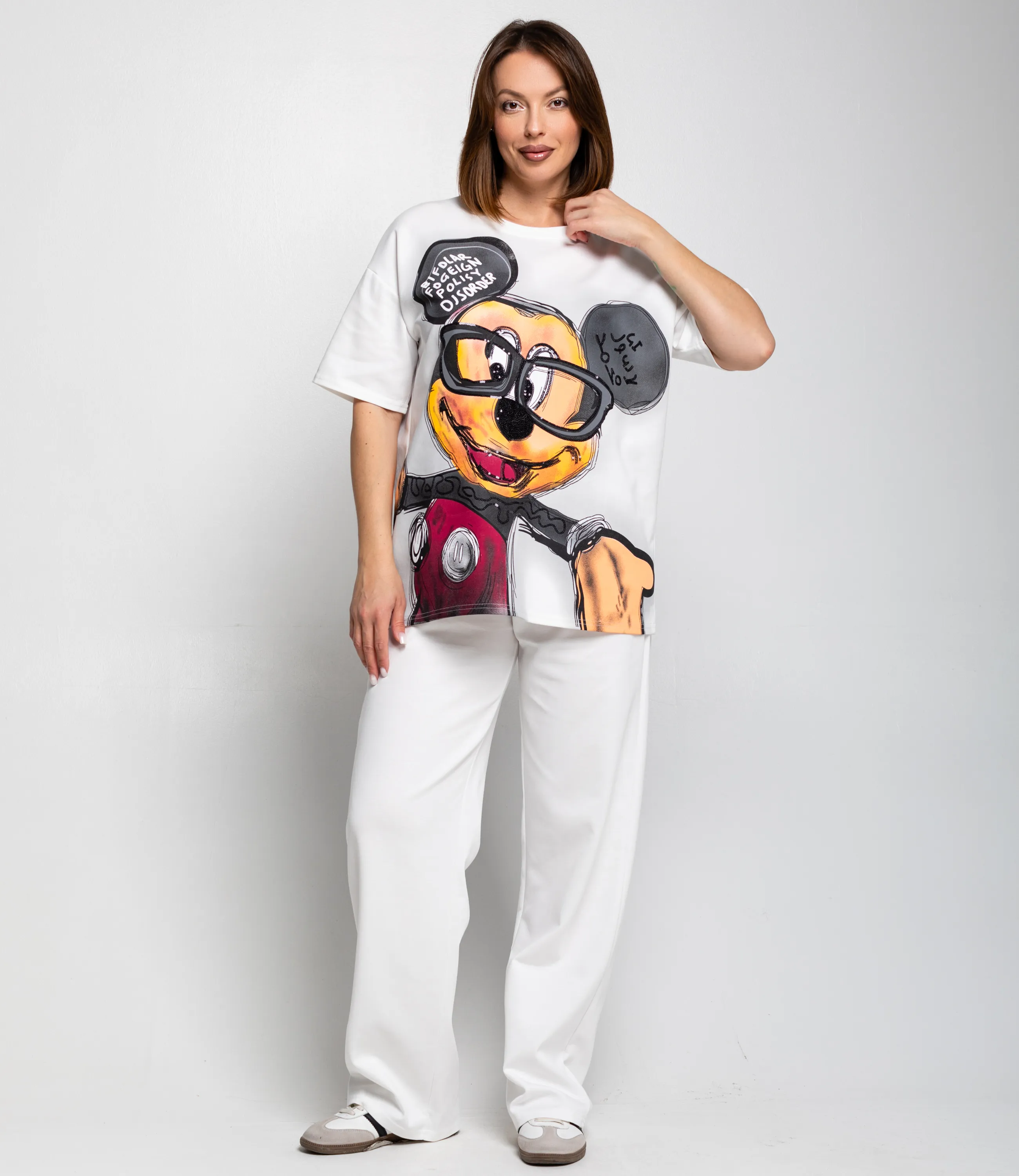 Спортивный костюм #КТ2654, белый - фото 1