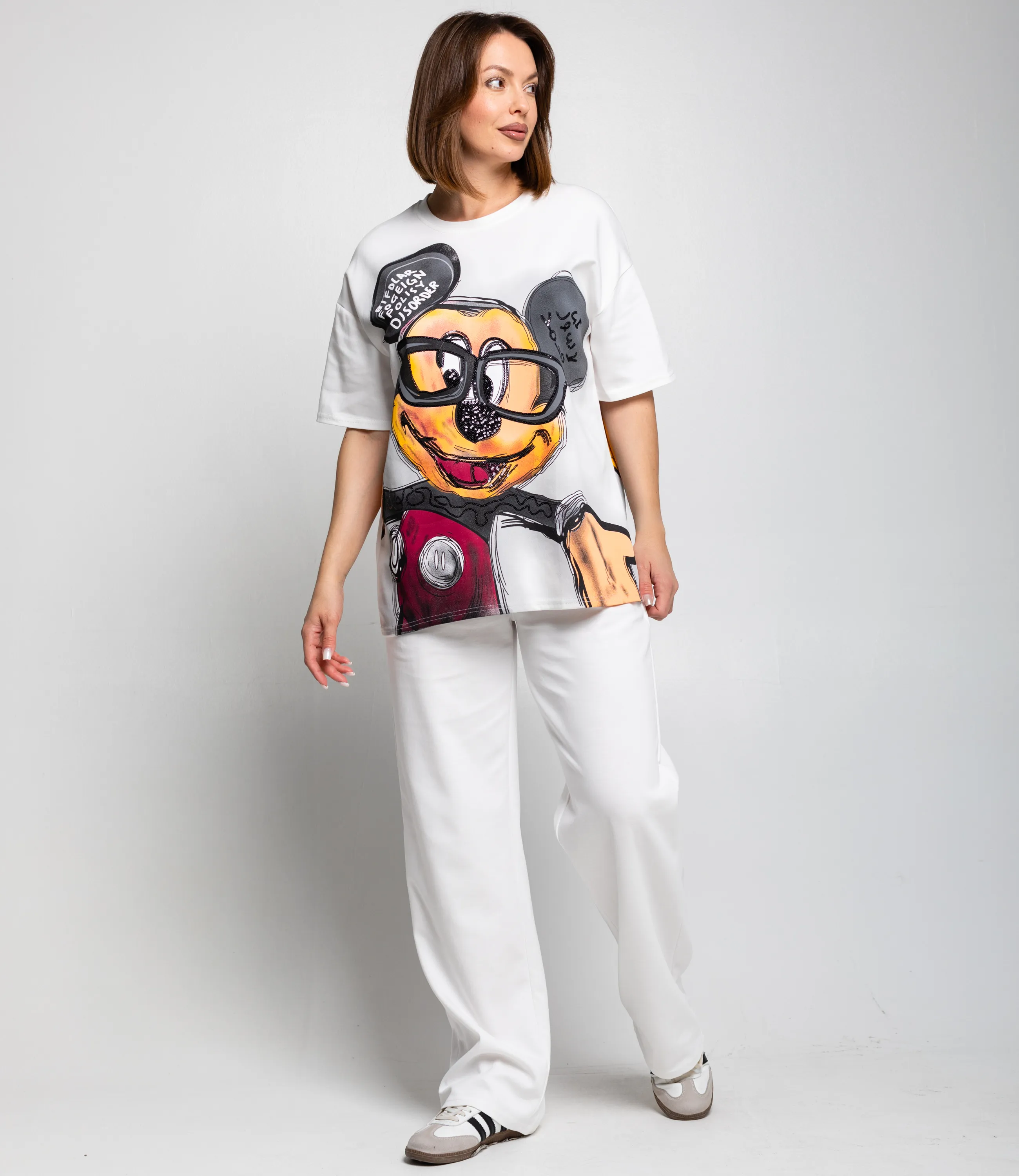 Спортивный костюм #КТ2654, белый - фото 2