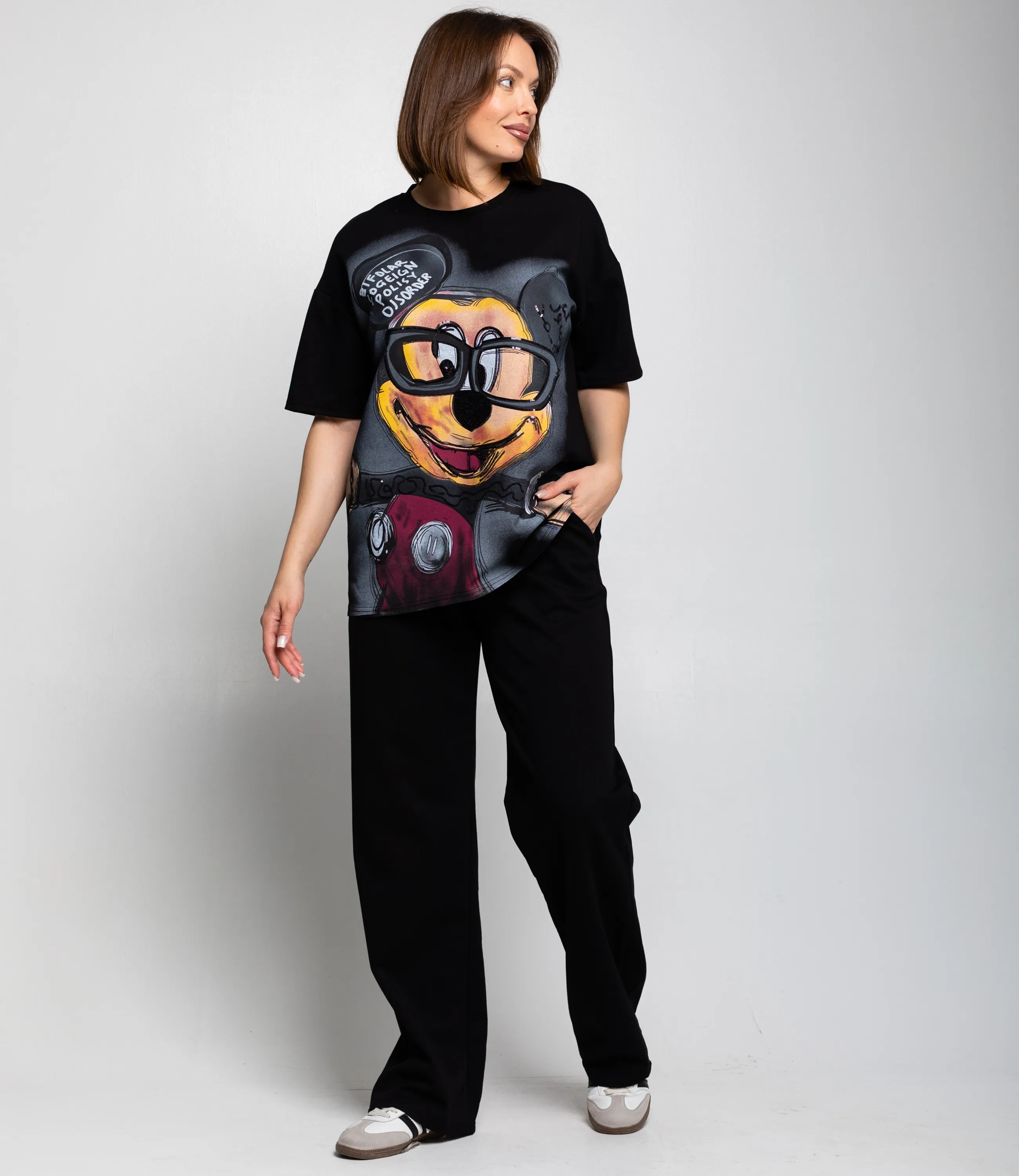 Спортивный костюм #КТ2654, чёрный - фото 2