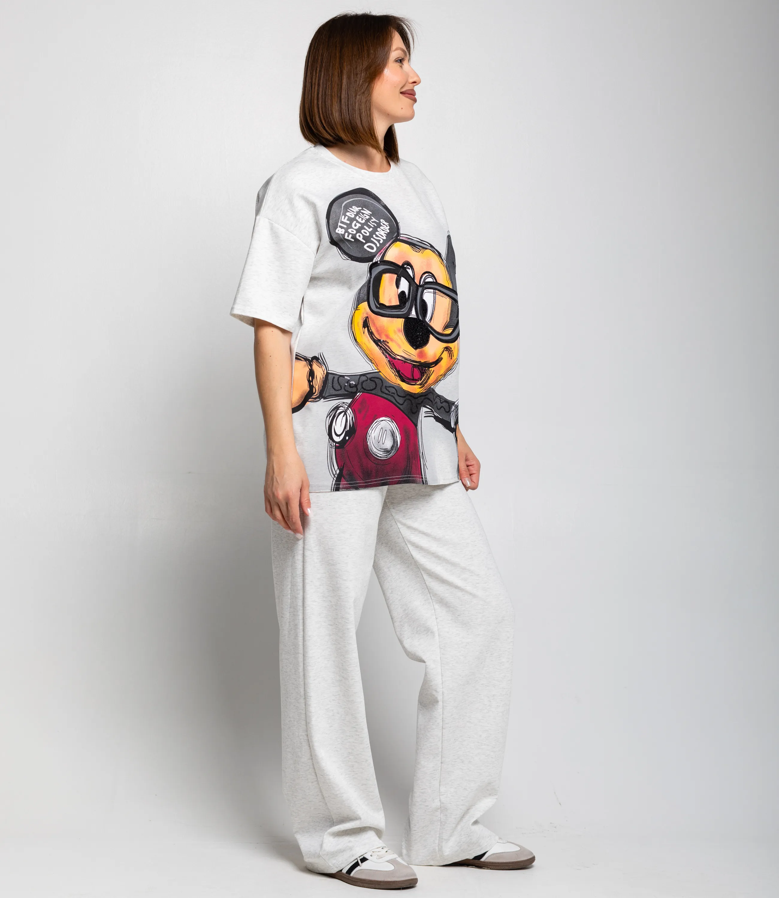 Спортивный костюм #КТ2654, серый меланж - фото 3