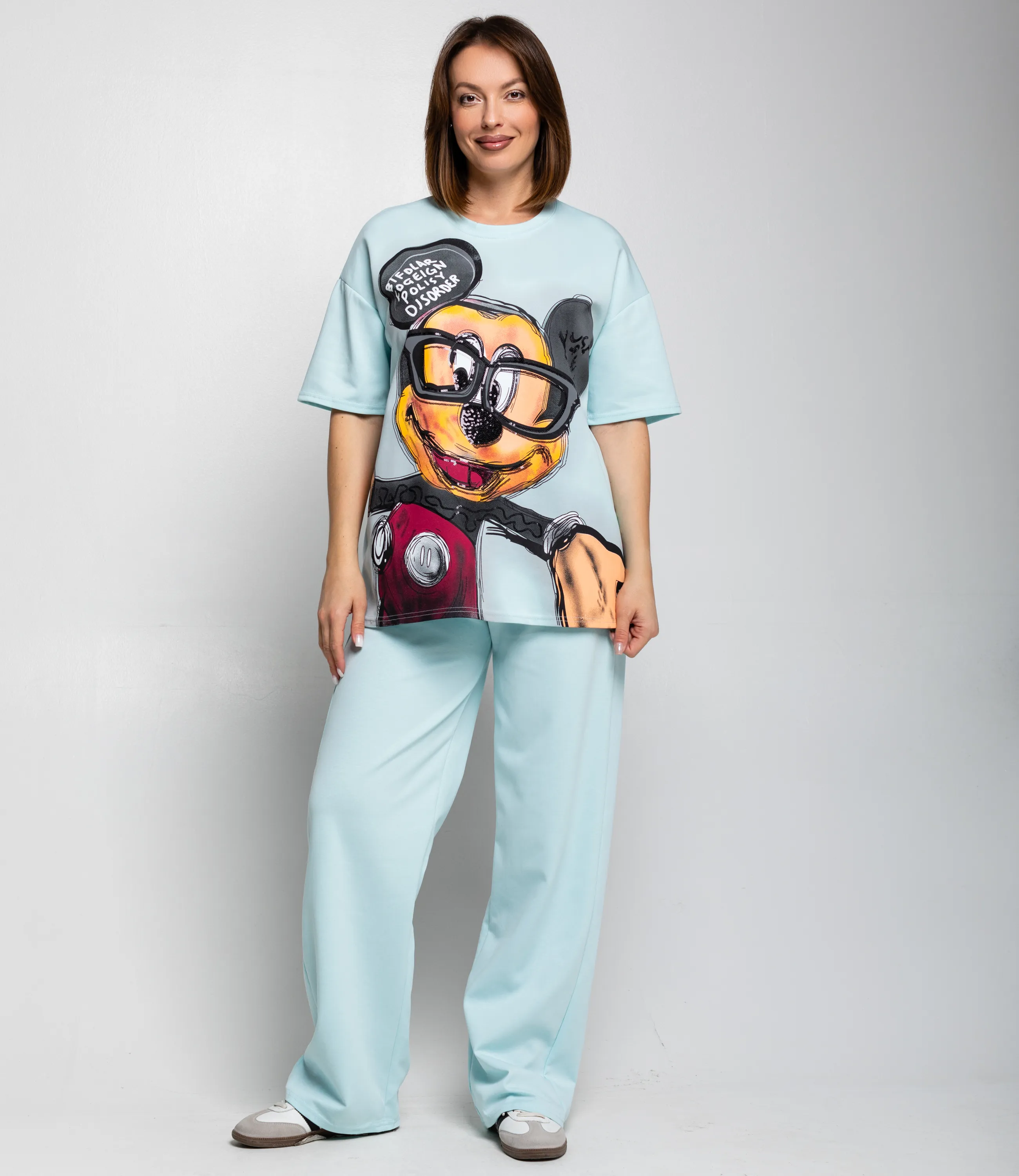 Спортивный костюм #КТ2654, голубой - фото 1