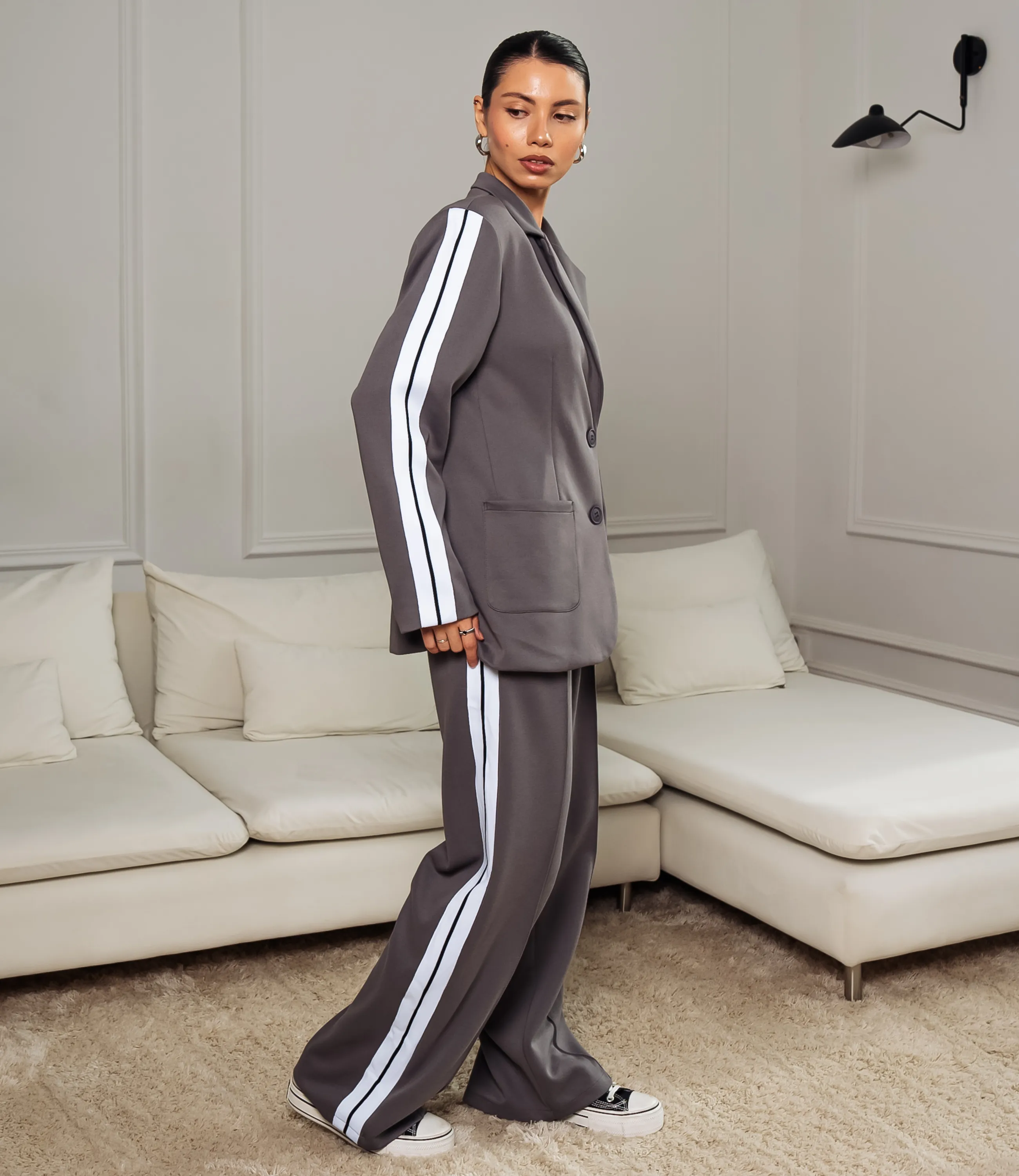 Костюм #ОКТ205001, серый - фото 2